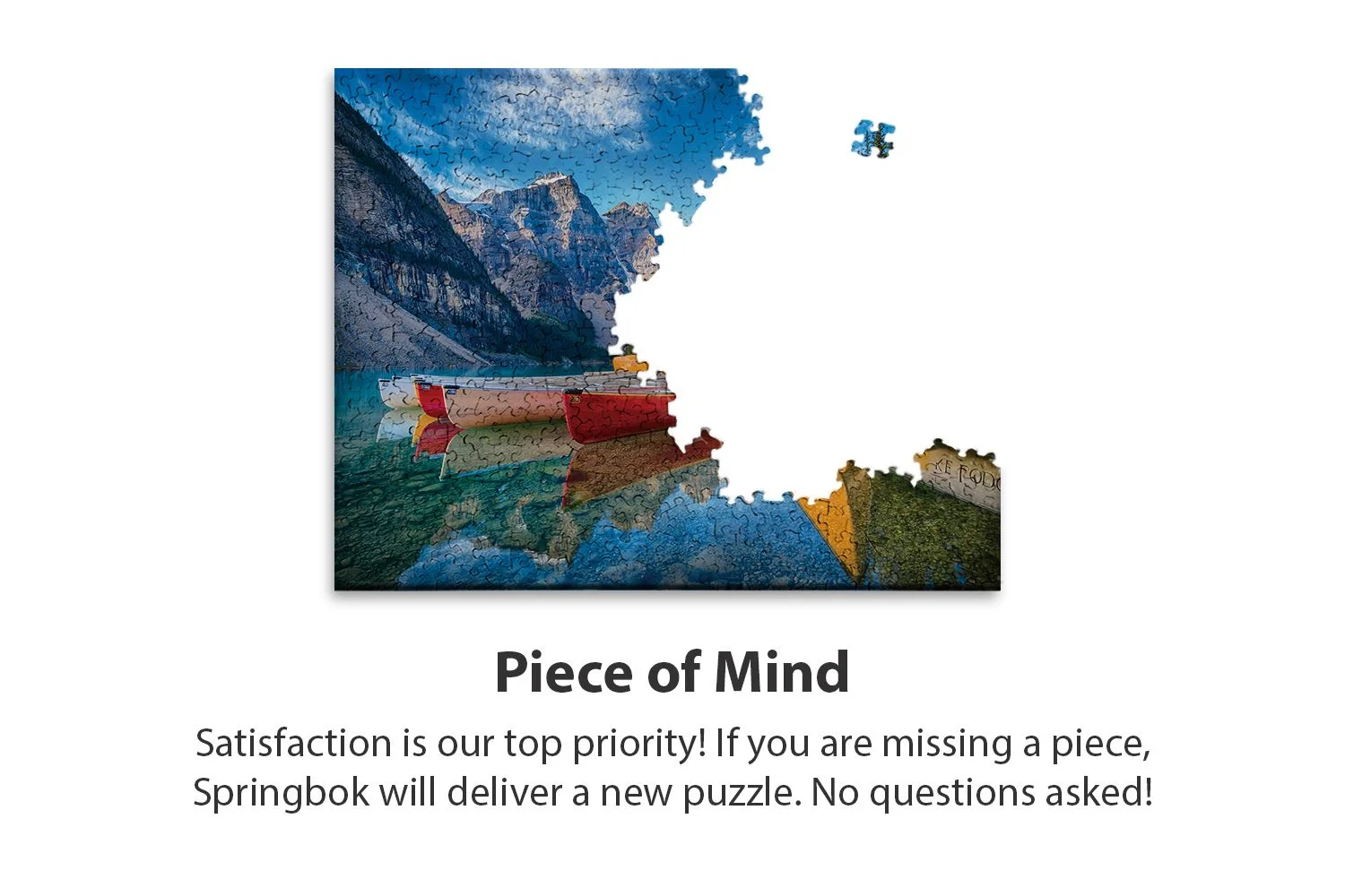 Springbok Calm Canoes - 1000 Piece Jigsaw Puzzle Adults - Unique Cut Pieces