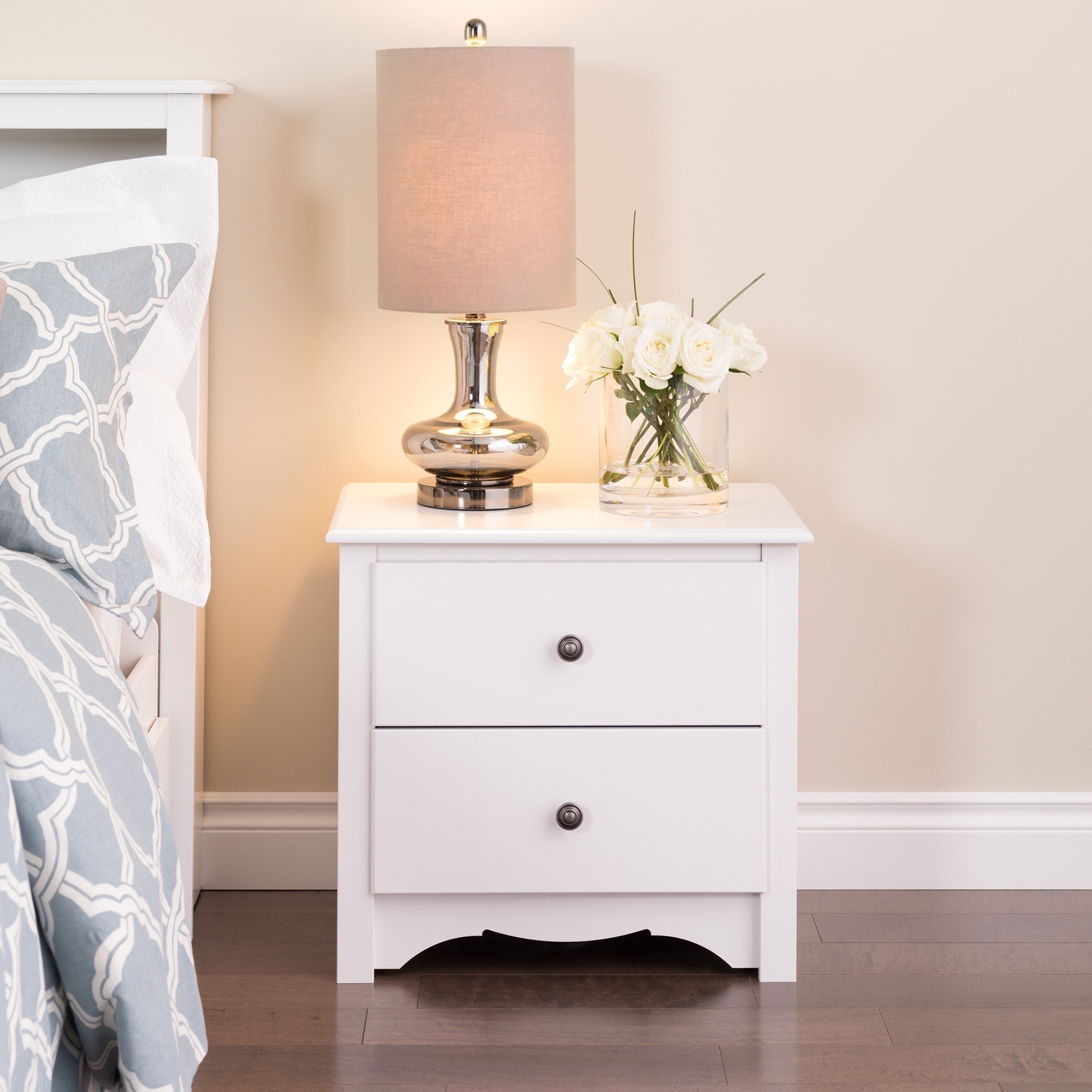 Copper Grove  Periyar White 2-drawer Nightstand