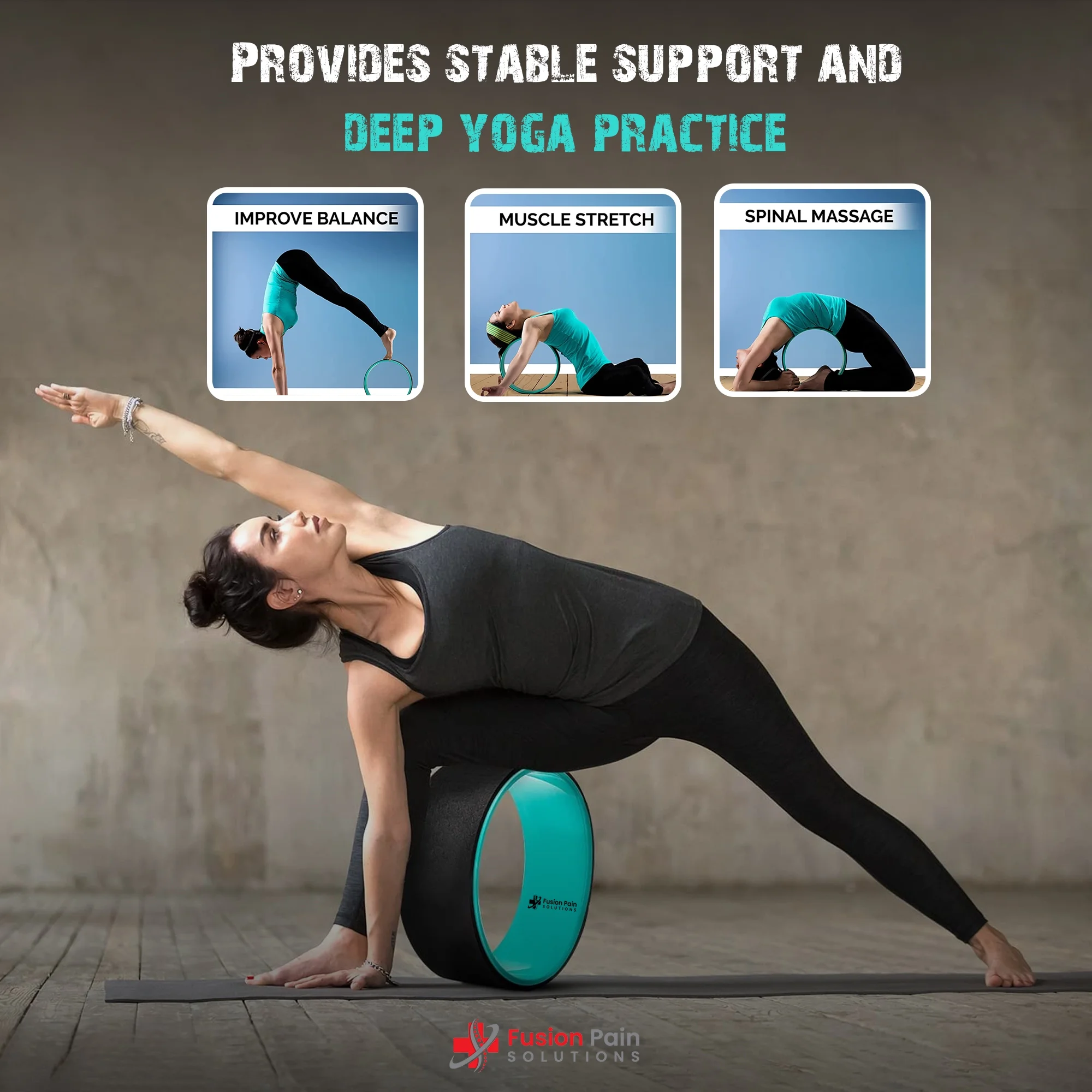 Fusion Pain Solution Yoga Wheel Set -Set of 3