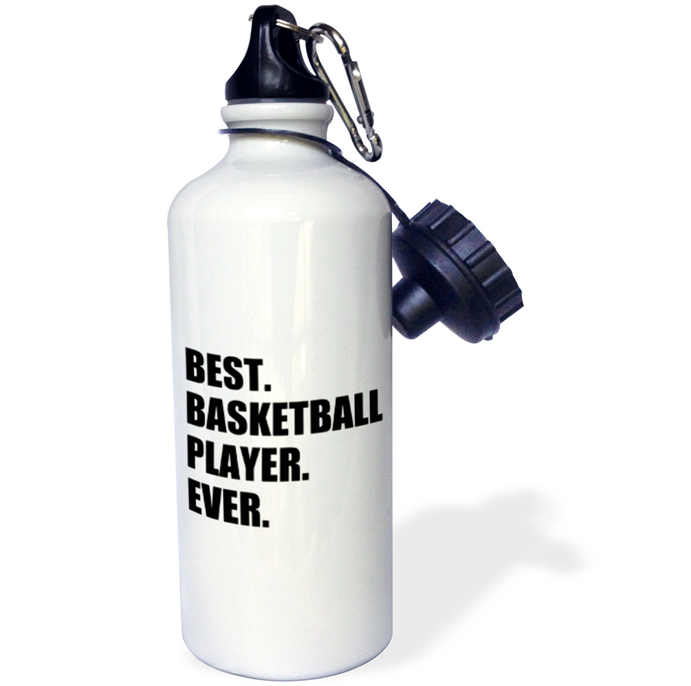 Best Basketball Player Ever - bold black text sport talent bball pride 21 oz Sports Water Bottle wb-179757-1