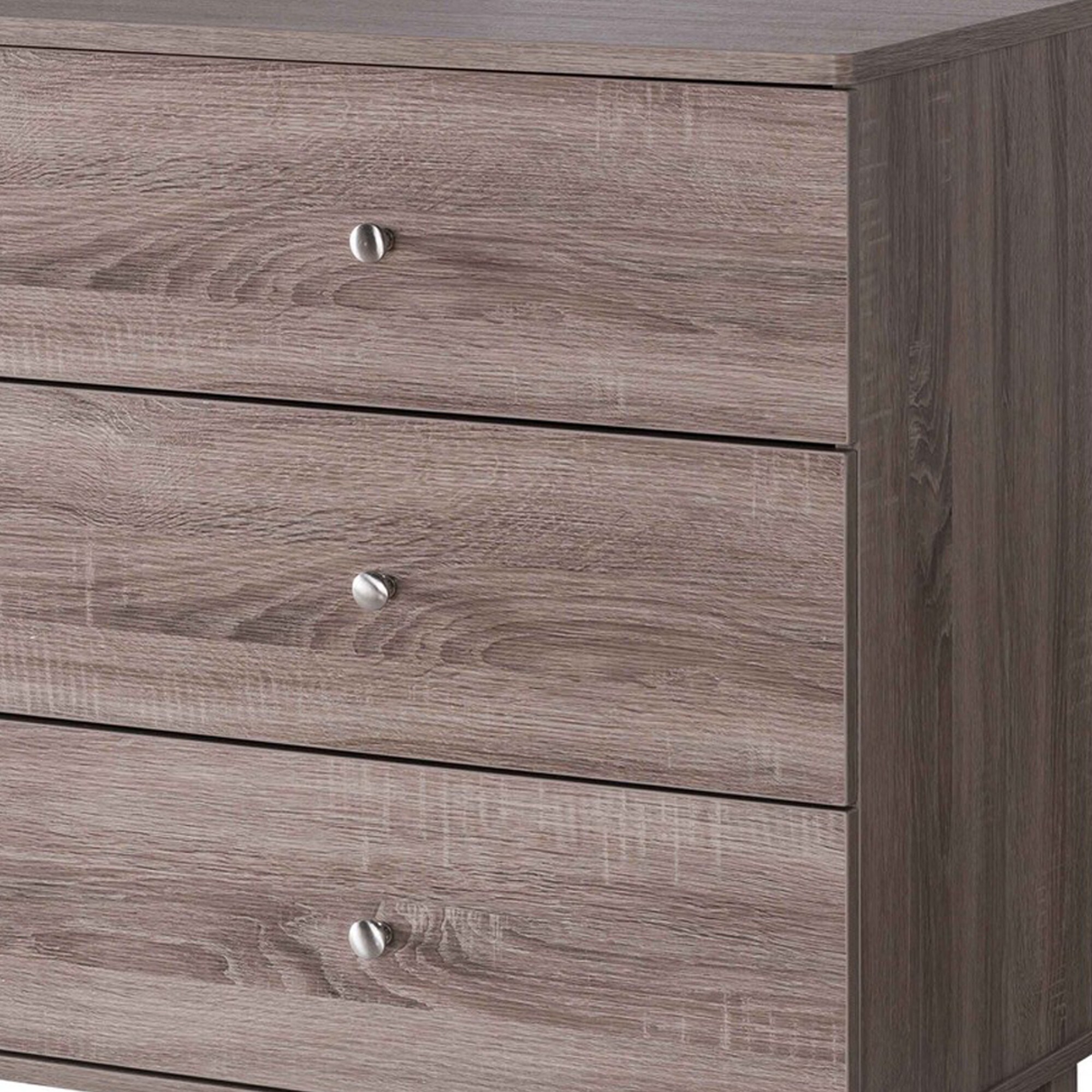 47.25 Inches 6 Drawer Dresser with Straight Legs, Taupe Brown