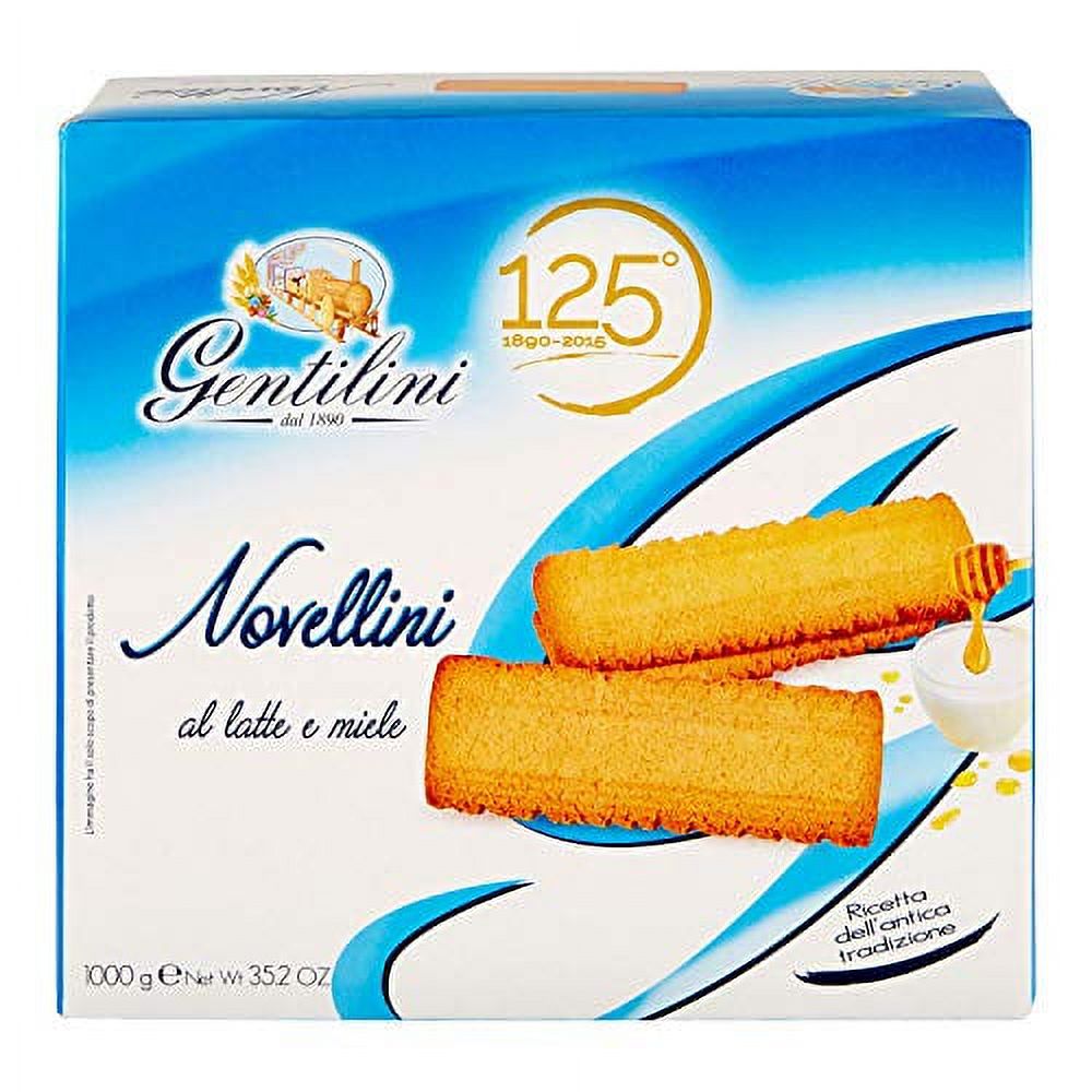 Novellini Italian Milk And Biscuit Cookies | 250 Gram | 8.8 Ounce | Pack Of 8