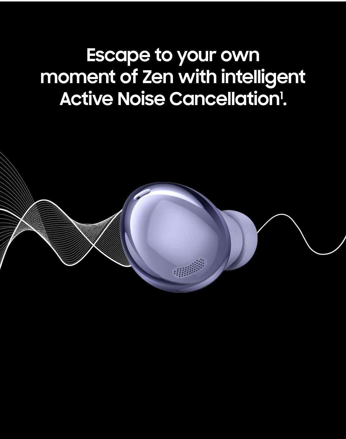 UrbanX Street Buds Pro Bluetooth Earbuds For Oppo Reno3 Pro True Wireless, Noise Cancelling, Charging Case, Quality Sound, Sweat Resistant, Purple (US Version)