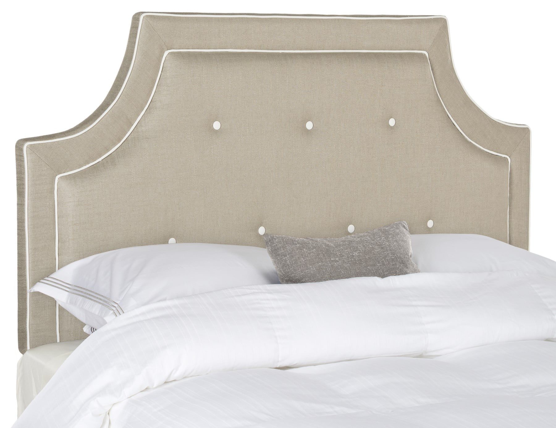 SAFAVIEH Tallulah Class Arched Tufted Headboard, King, Dark Oyster