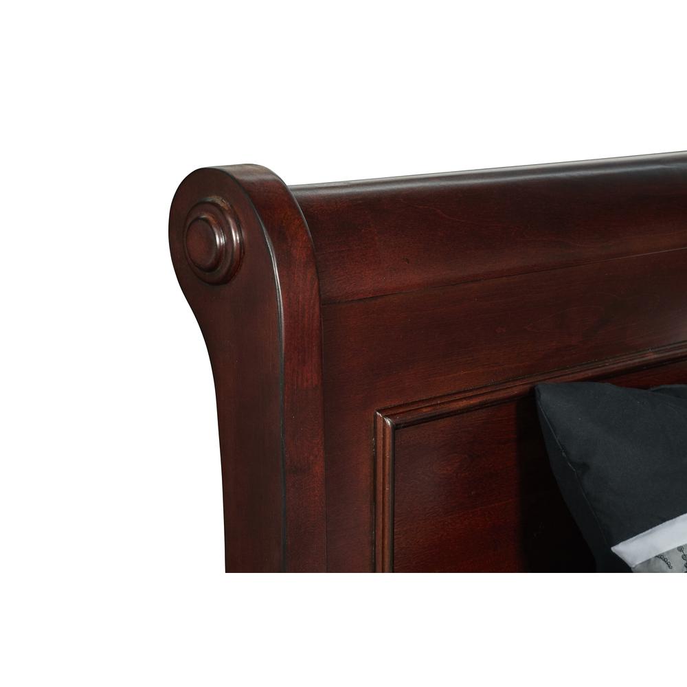 New Classic Versailles Wood California King Bed in Bordeaux Cherry