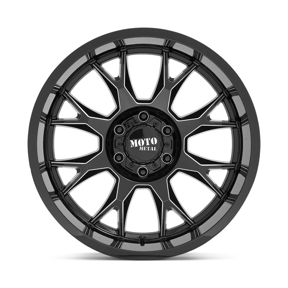 Moto Metal Aluminum Rim MO806 20X9in Gloss Black Milled Finish, MO80629050300