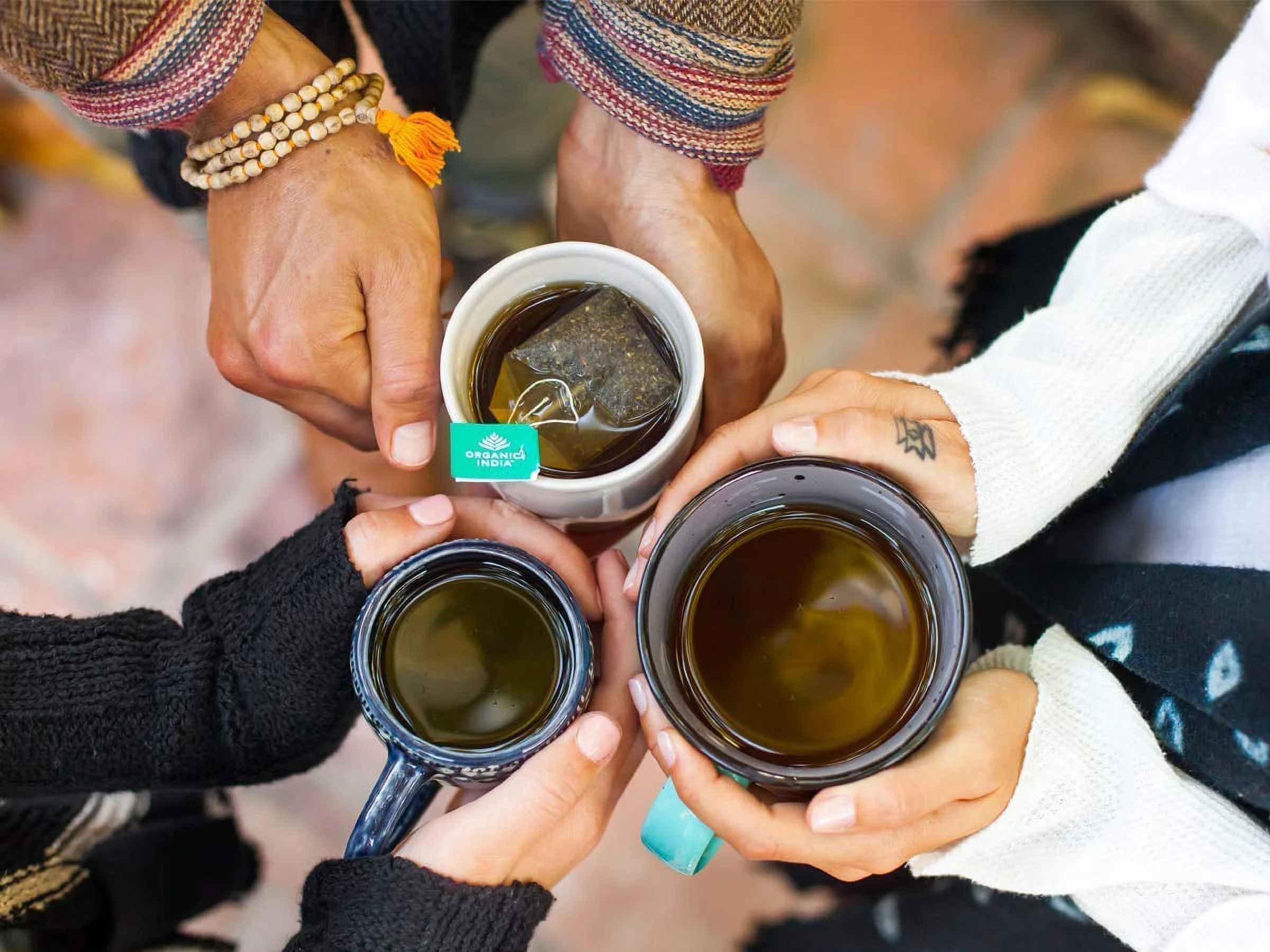 Organic India Tulsi Tea - Immune Daily Organic Tea, Caffeine Free, Vegan, Gluten Free, Non GMO Herbal Supplement With Added Ginger and Cinnamon - Traditional Spice, (Bulk Pack of 60 Tea Bags )