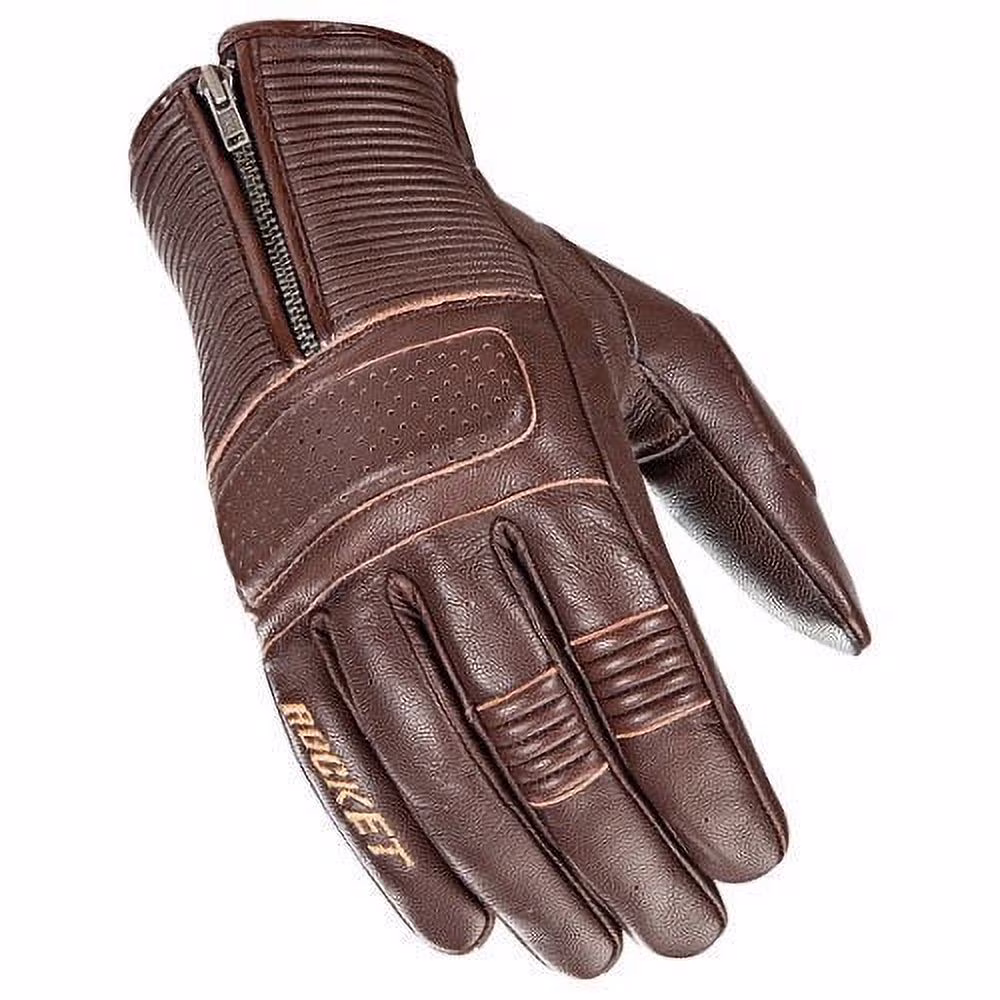 Joe Rocket Cafe Racer Mens Leather Gloves Brown XL