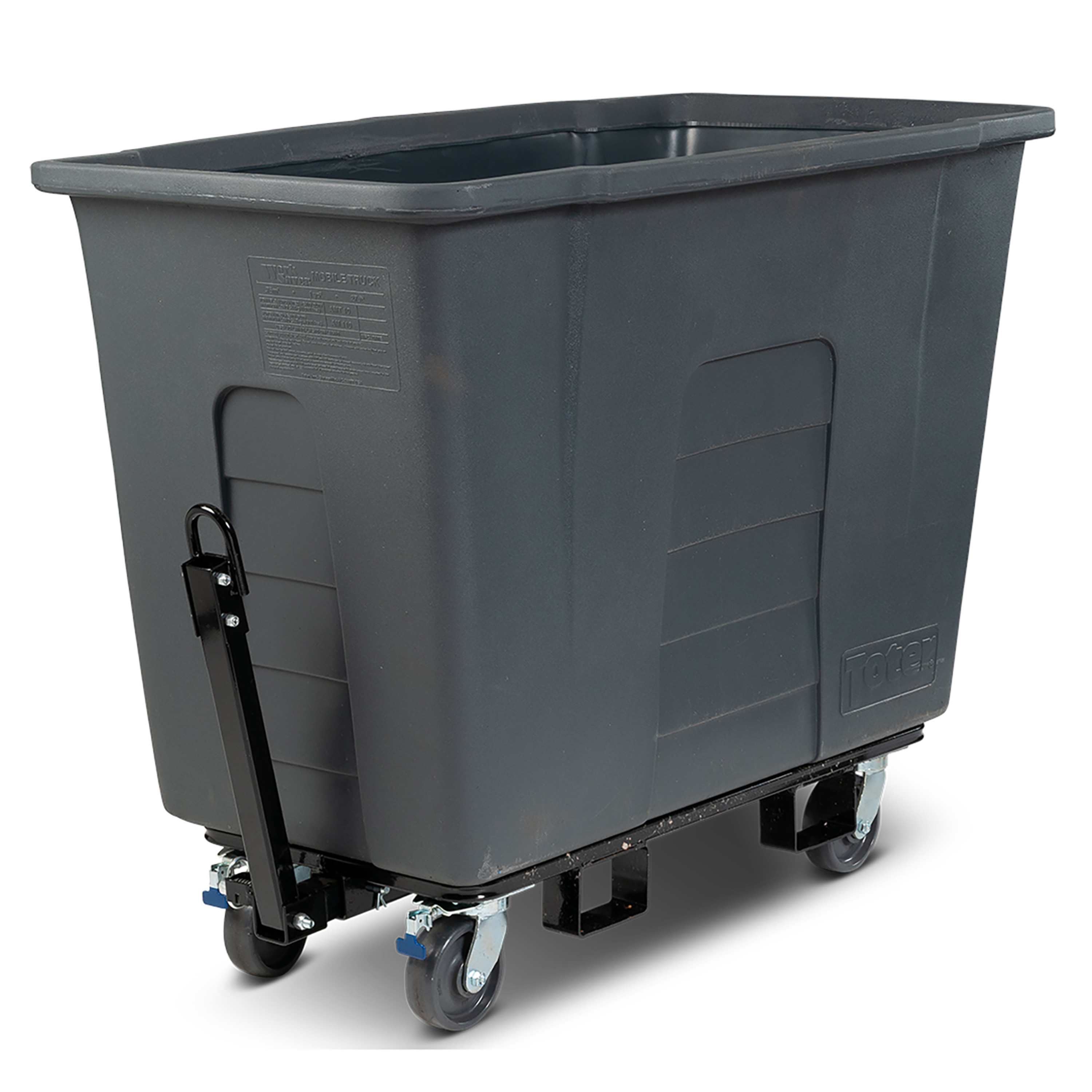 Toter 1 Cubic Yard 1,000 lbs. Capacity Towable Mobile Truck - Gray