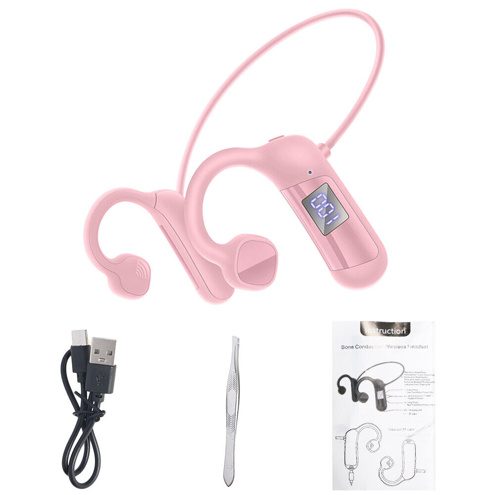 Wireless Bluetooth Bone Conduction Headset Outdoor Sport Open Ear Headphones USA