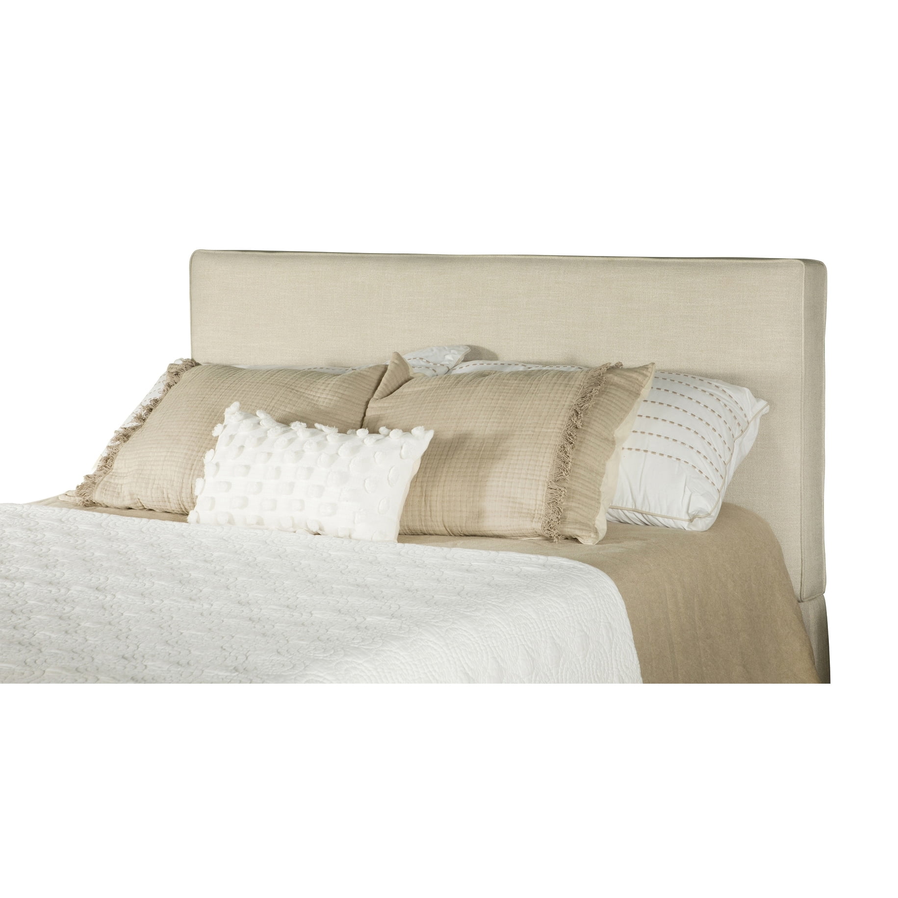 Gemma Sand Upholstered Headboard with Self-welt Details Twin