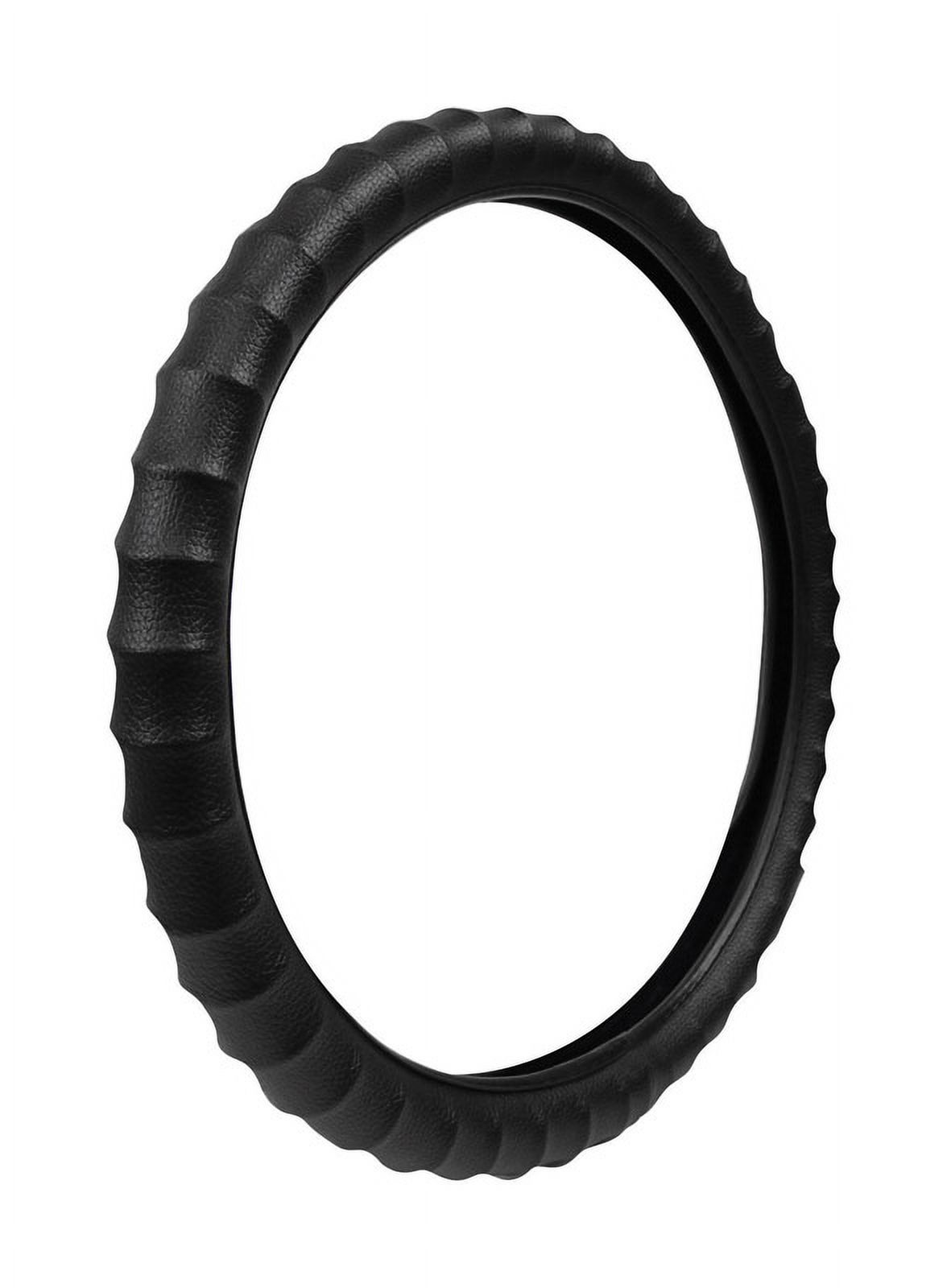 1 Pc, Custom Accessories Black Steering Wheel Cover For Fits 14-1/2 Inch To 15-1/2 Inch 1 Pk