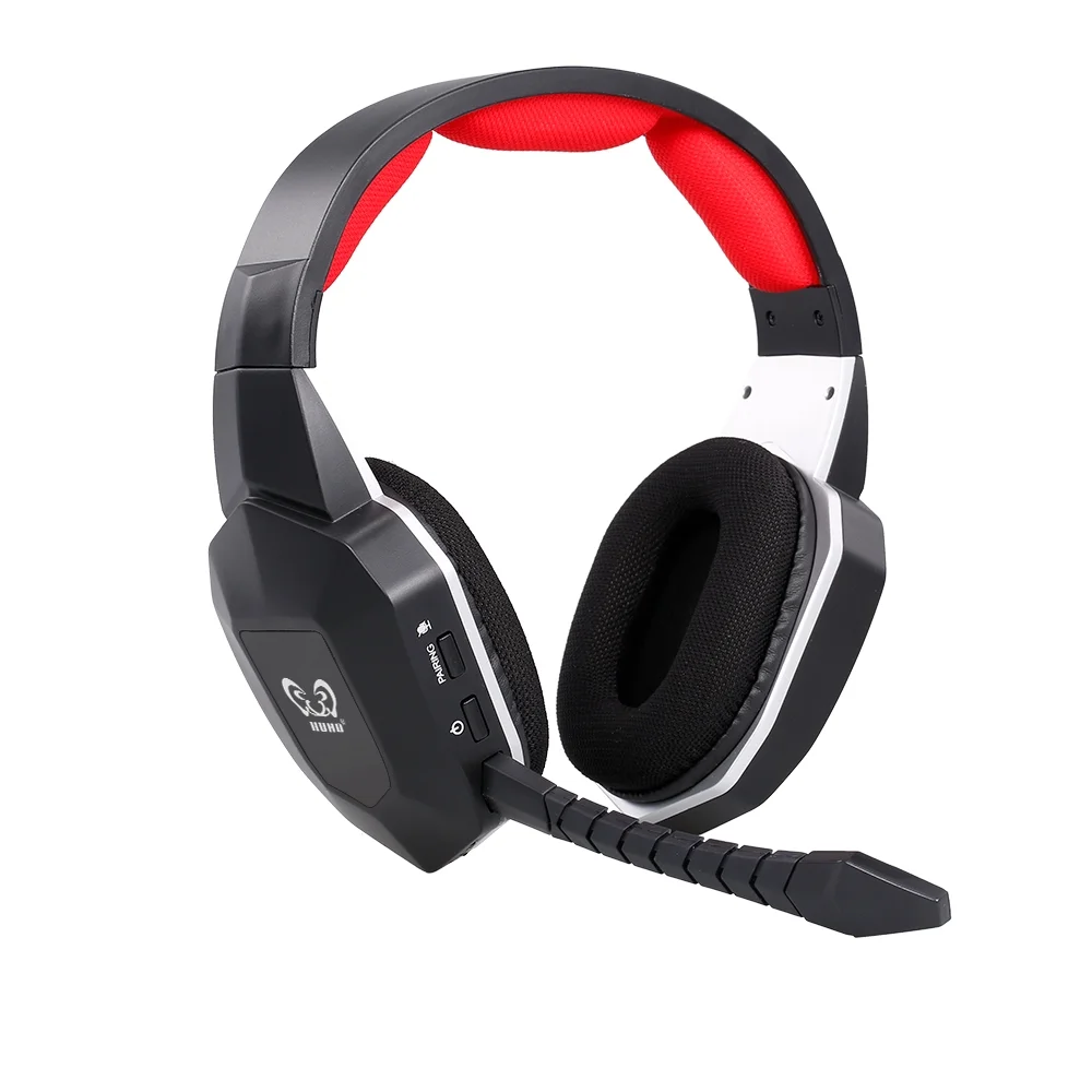 HW-N9U 2.4G Wireless Gaming Headset Virtual 7.1 Surround Sound Headset with Removable Microphone Replacement for PC