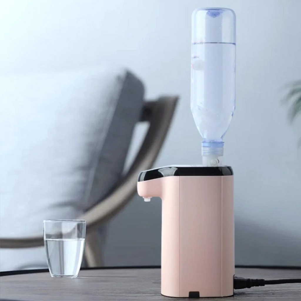 Travel Personal Water Dispenser Instant Heating Temperature Adjustment Child Lock Drinking Fountain Hot Water for Baby - Pink
