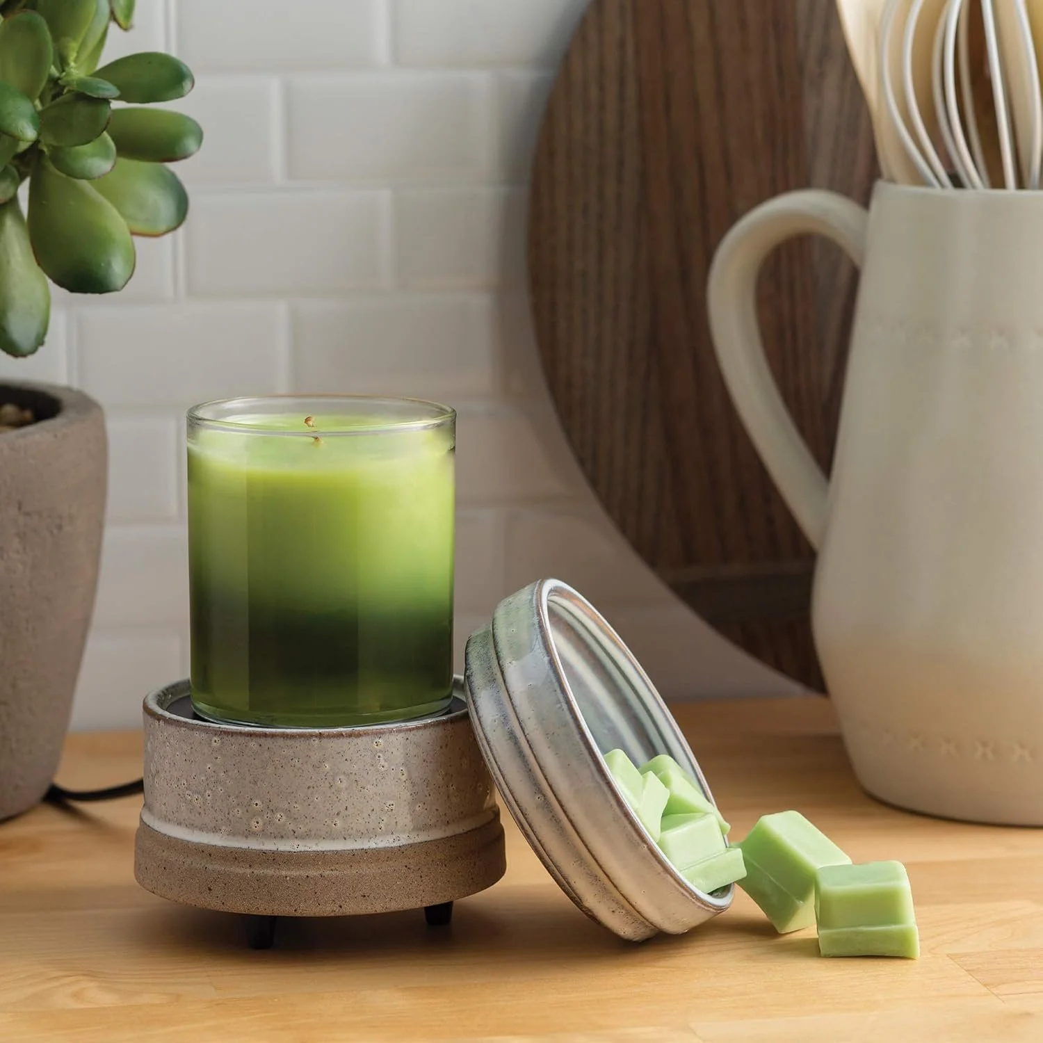 2-in-1 Fragrance Warmers, Rustic White