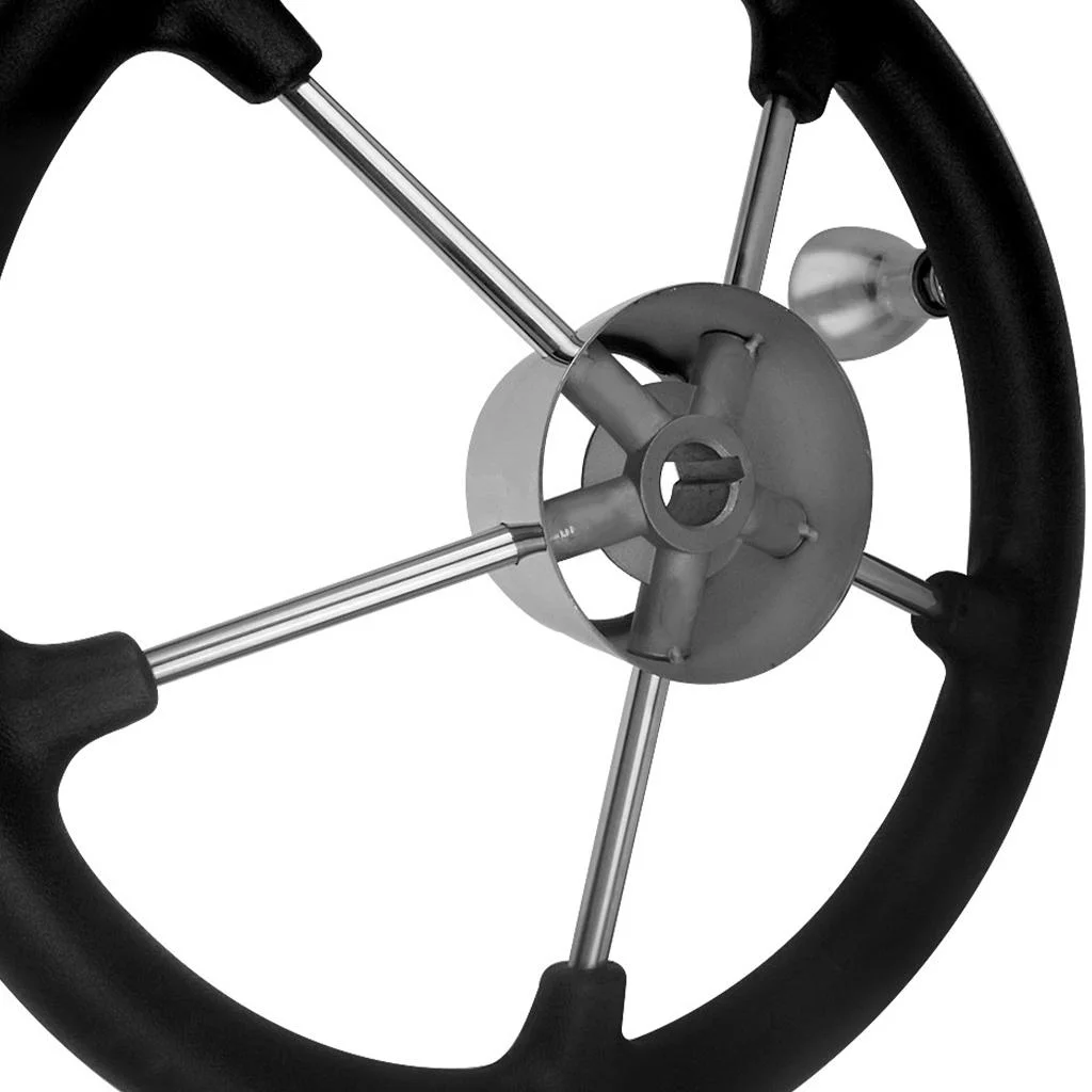Dovewill Marine Steering Wheel 5-Spoke 13-1/2 Inch Stainless Boat Steering Wheel