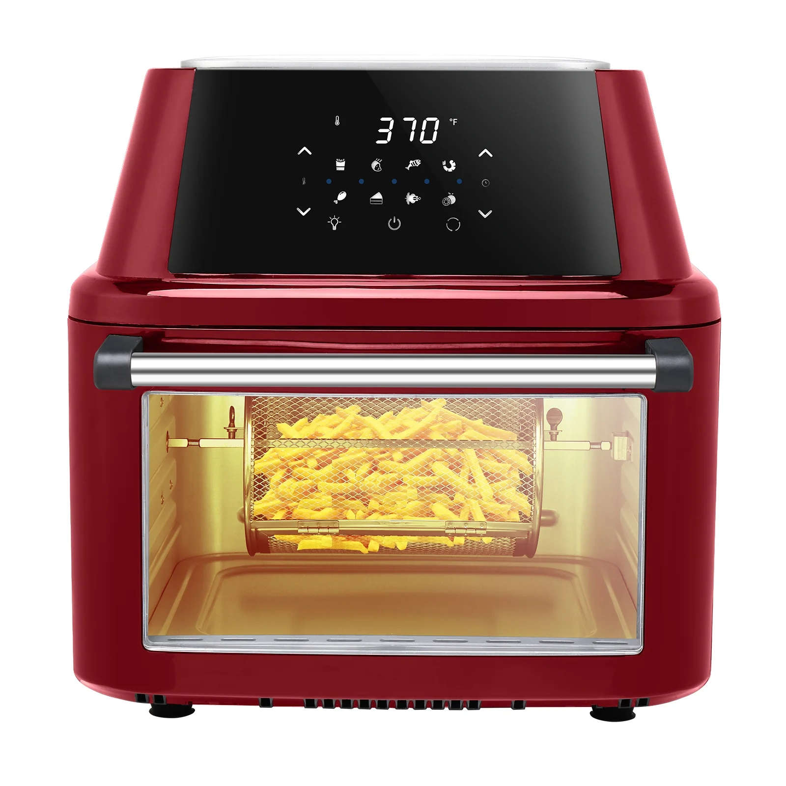 ZOKOP 16.91Quart Air Fryer Oven with Digital Touch Screen, ETL Certified(Red)