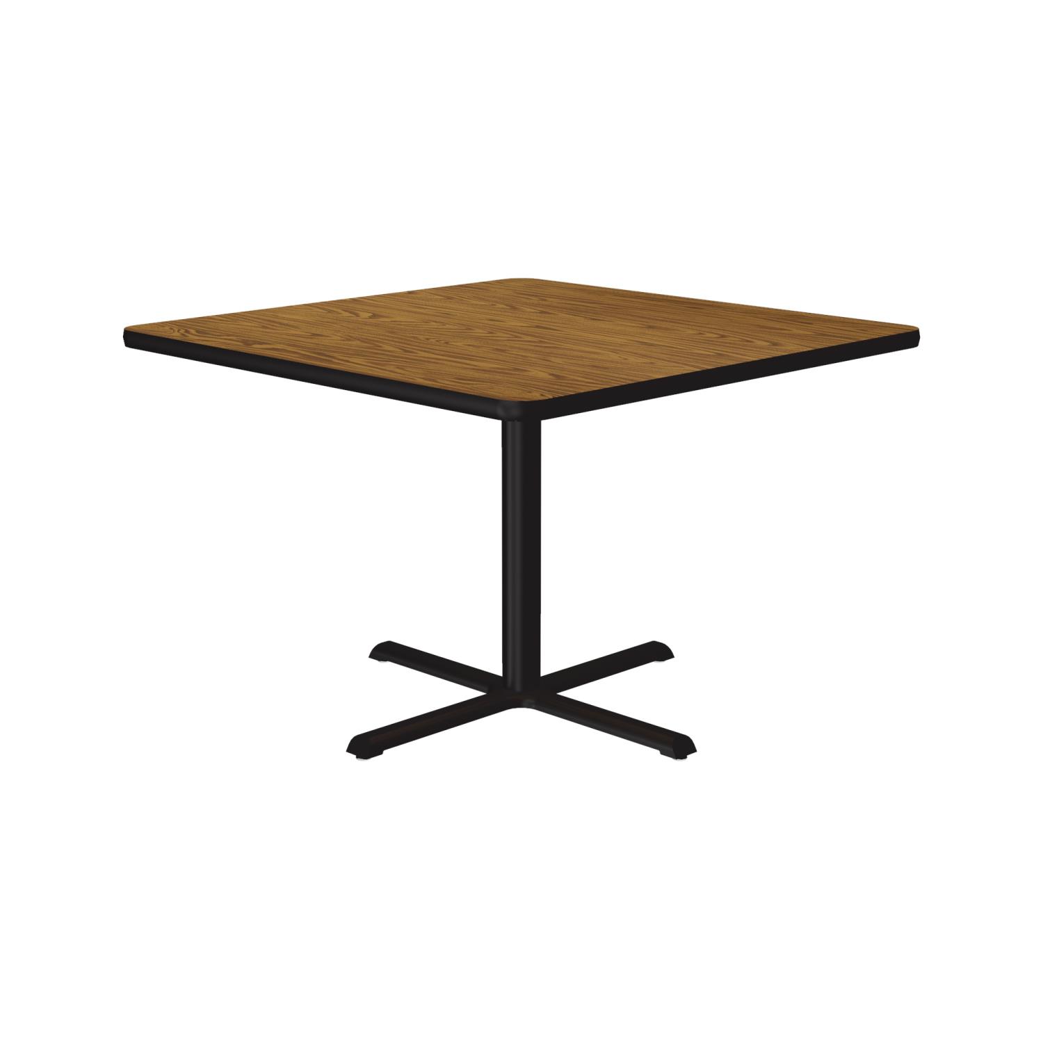 Correll Square Laminate Cafe And Breakroom Table With Medium Oak BXT36TFS-06