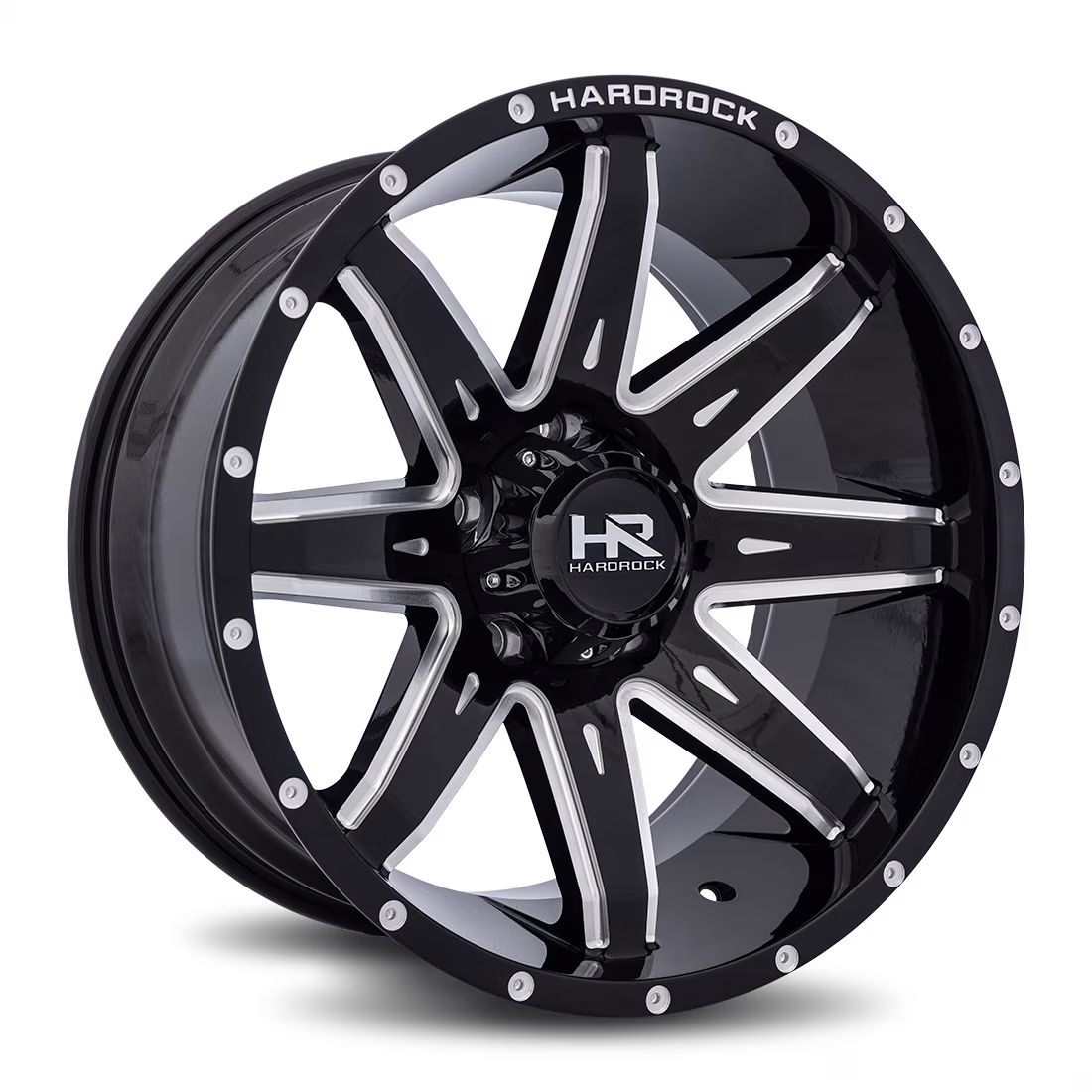 HARDROCK PAINKILLER XPOSED 20X12 6X139.7 -44ET 87CB GLOSS BLACK MILLED WHEEL