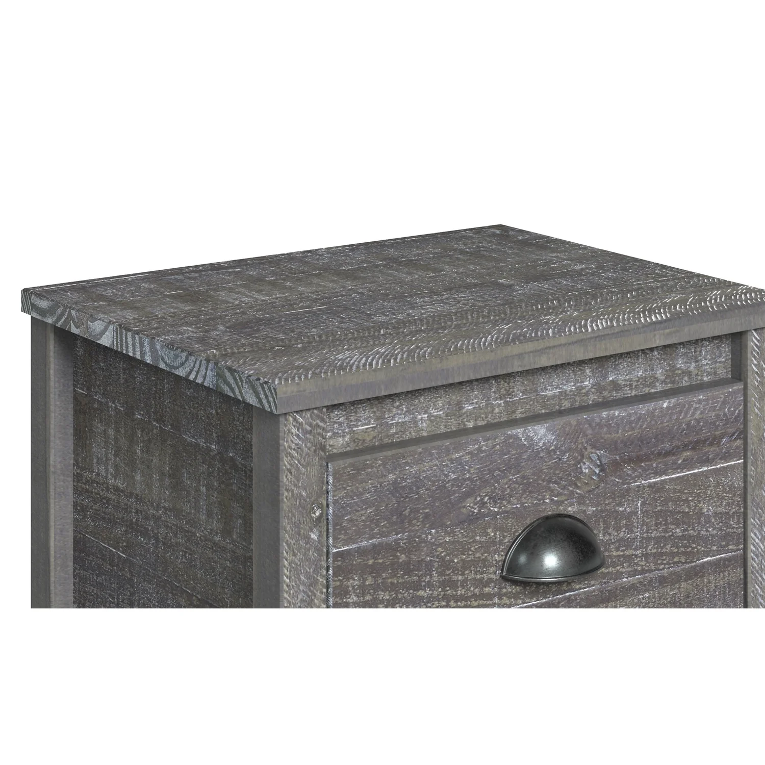 EcoFlex Furniture HM208 Hampton Solid Wood Nightstand, Misty Grey