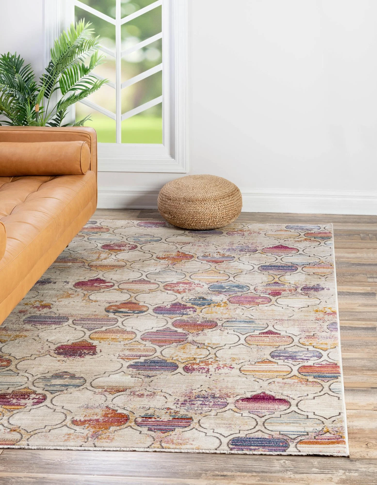 Rugs.com Deepa Collection Rug – 3' x 5' Multi Medium Rug Perfect For Entryways, Kitchens, Breakfast Nooks, Accent Pieces