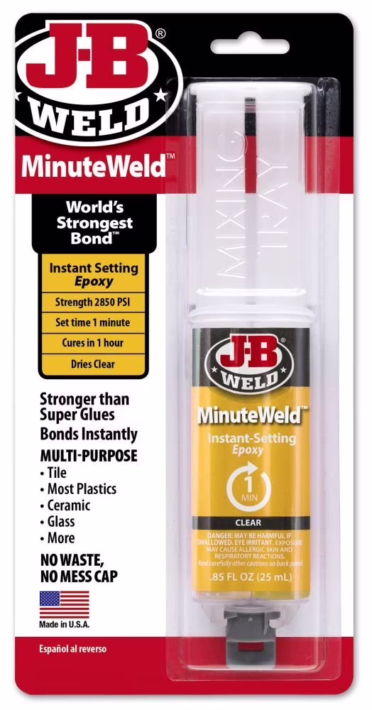 J-B Weld 50101 MinuteWeld Epoxy 25 ml Syringe (6 Pack)