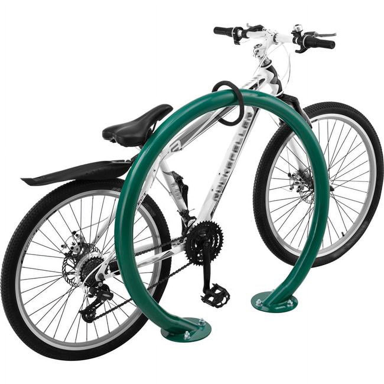 Global Industrial 708388GN Flange Mount Circle Bike Rack, Green