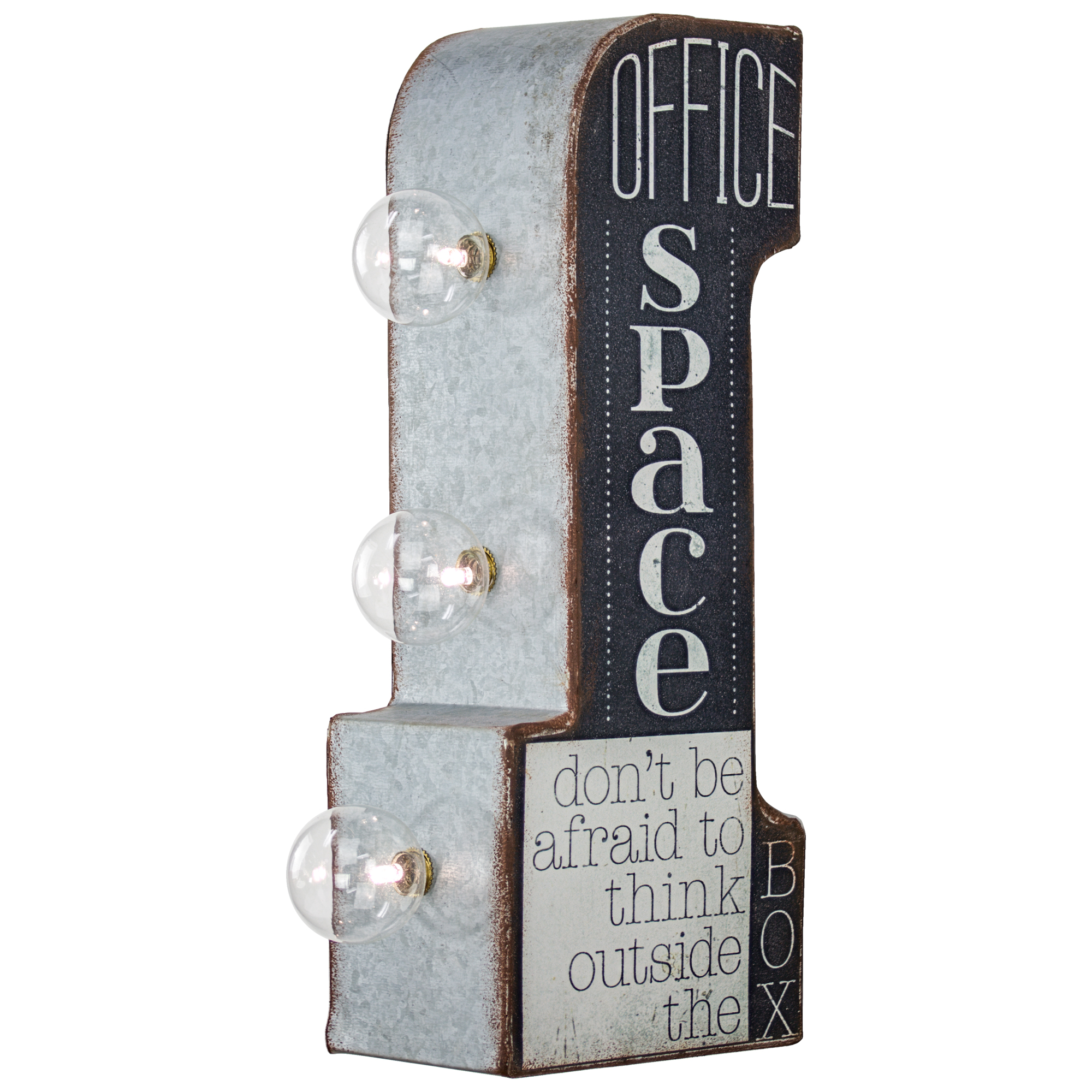 American Art Decor Office Space Vintage Mini LED Marquee Sign , Multi-color - 12