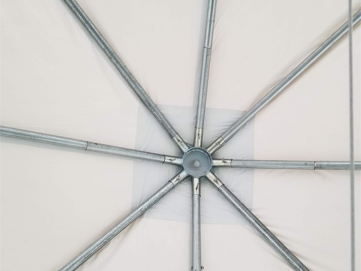 Party Tents Direct Weekender West Coast Frame Party Tent with Sidewalls, White Polyethylene, 20 ft x 20 ft