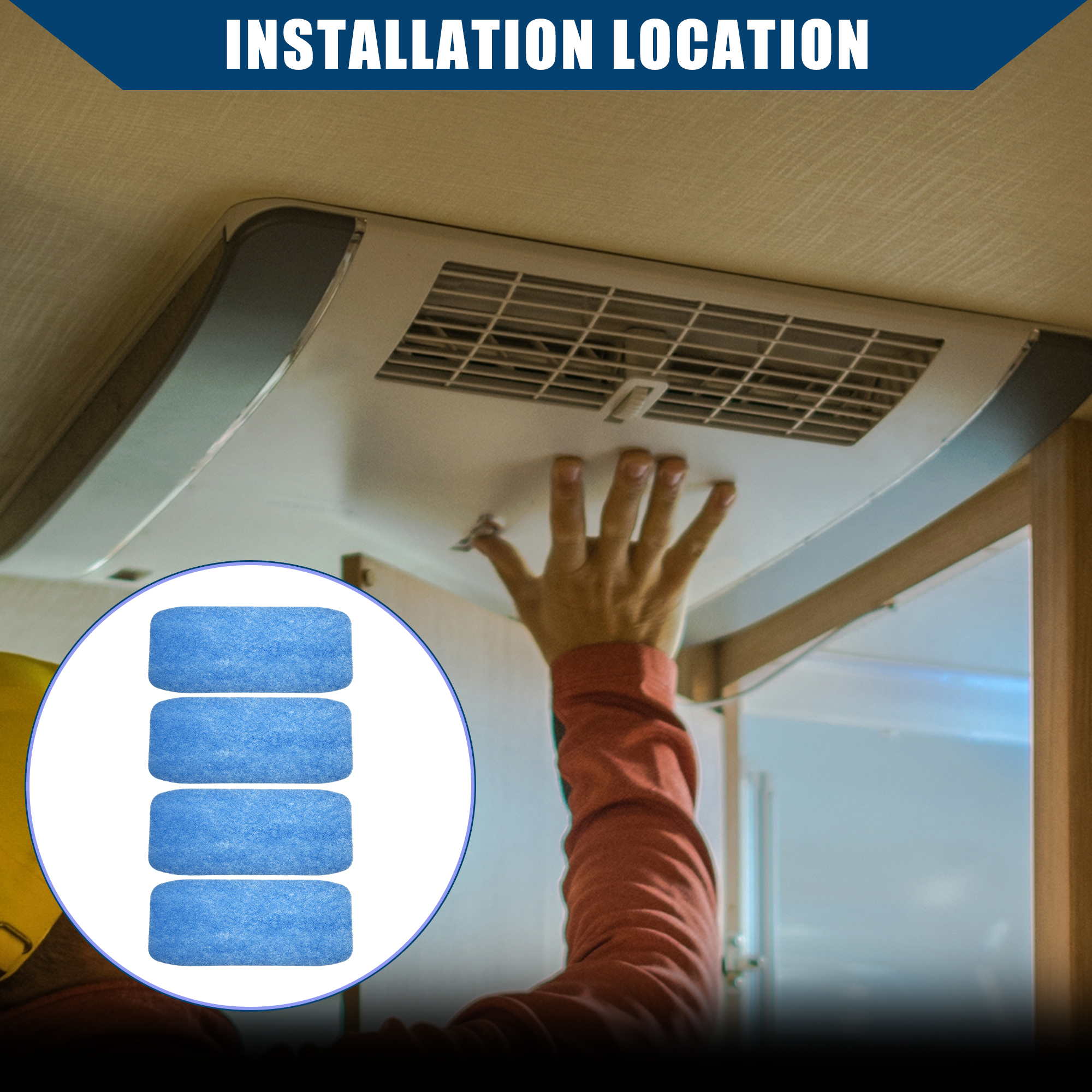 Unique Bargains RV AC Filters Replacement Inner RV Air Filters for Coleman AC 160G Cotton 12