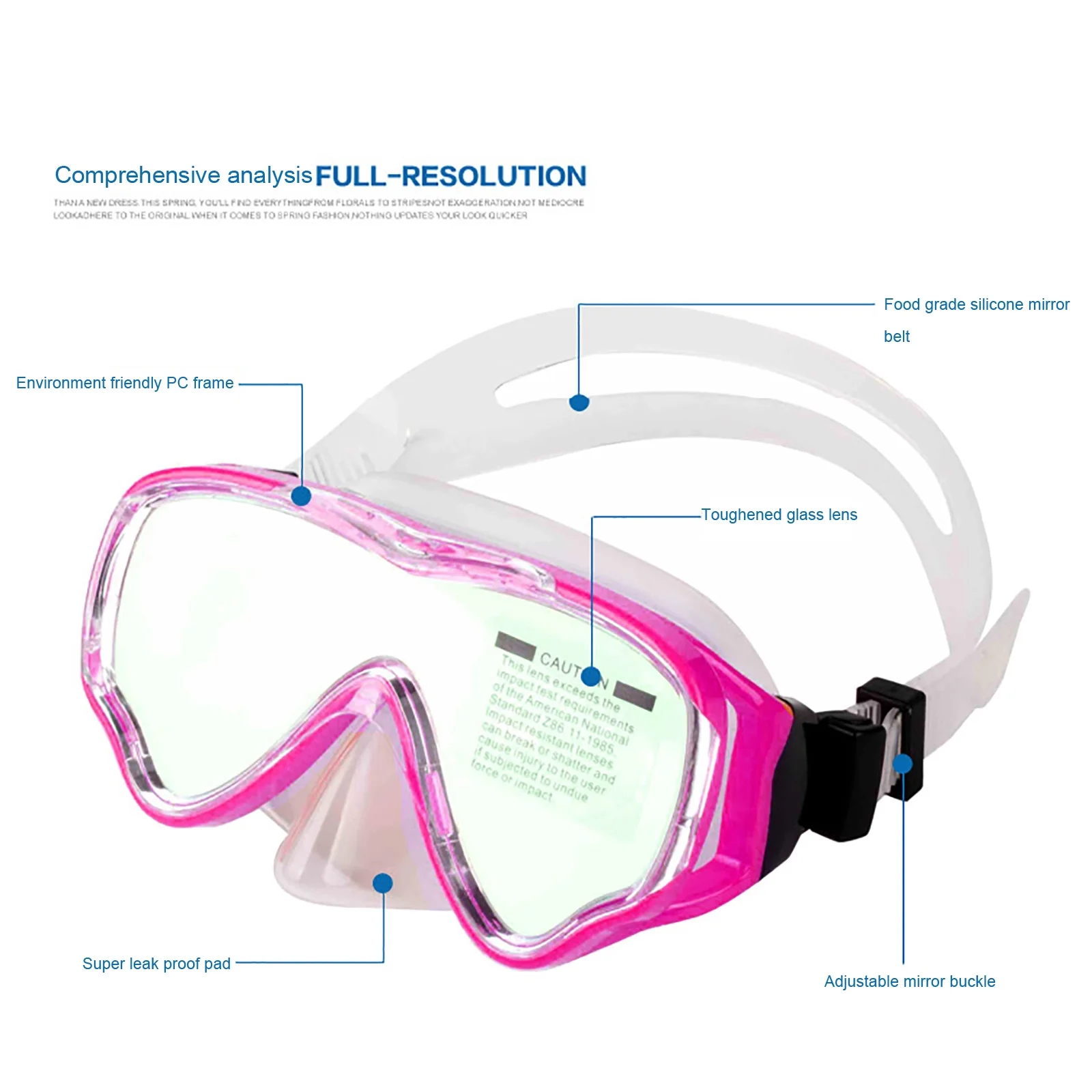 Summer Kids Swim Goggles, Clear View Pool Swimming Diving Mask with Nose Cover