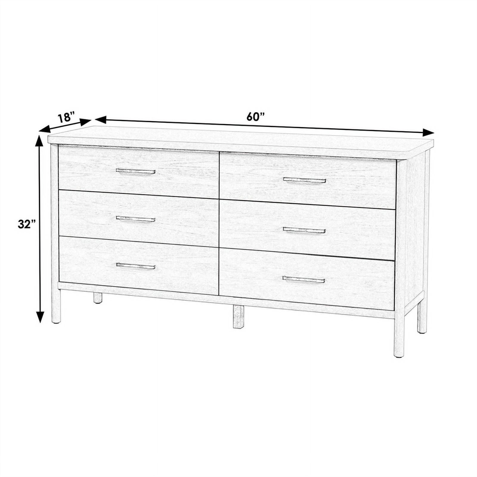 Butler Specialty Company Lennon 6 Drawer Rounded Leg Wood Dresser - Natural
