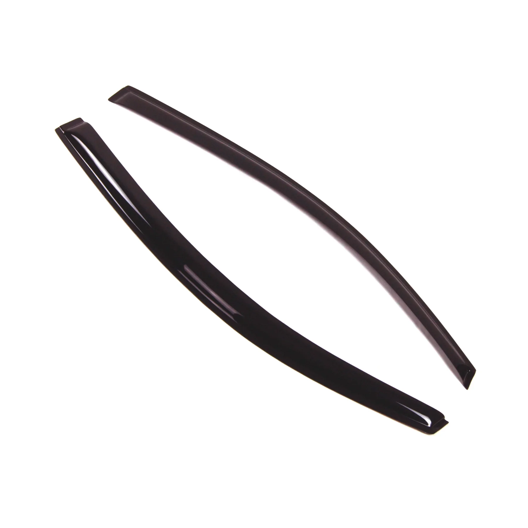 TuningPros Outside Mount Window Visor Deflector Smoke Tinted 2 Pcs Set For 2011-2016 Fiat Fiat 500