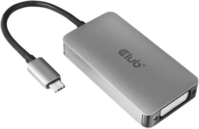 Club3D CAC-1510 USB Type C to DVI-D Dual Link Active Adapter, 3840 X 2160 @ 30Hz, 2560 X 1600P @ 60Hz, HDCP Supported