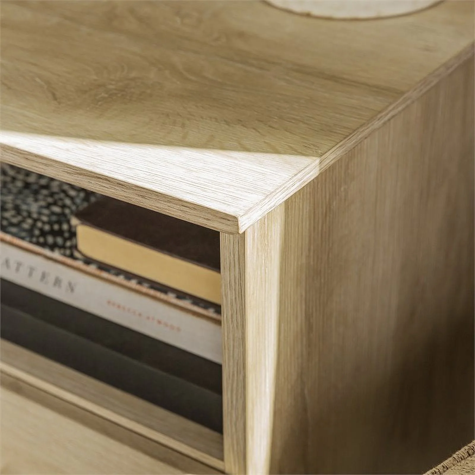 Clyde Classic 2-Drawer Nightstand Set in White Oak