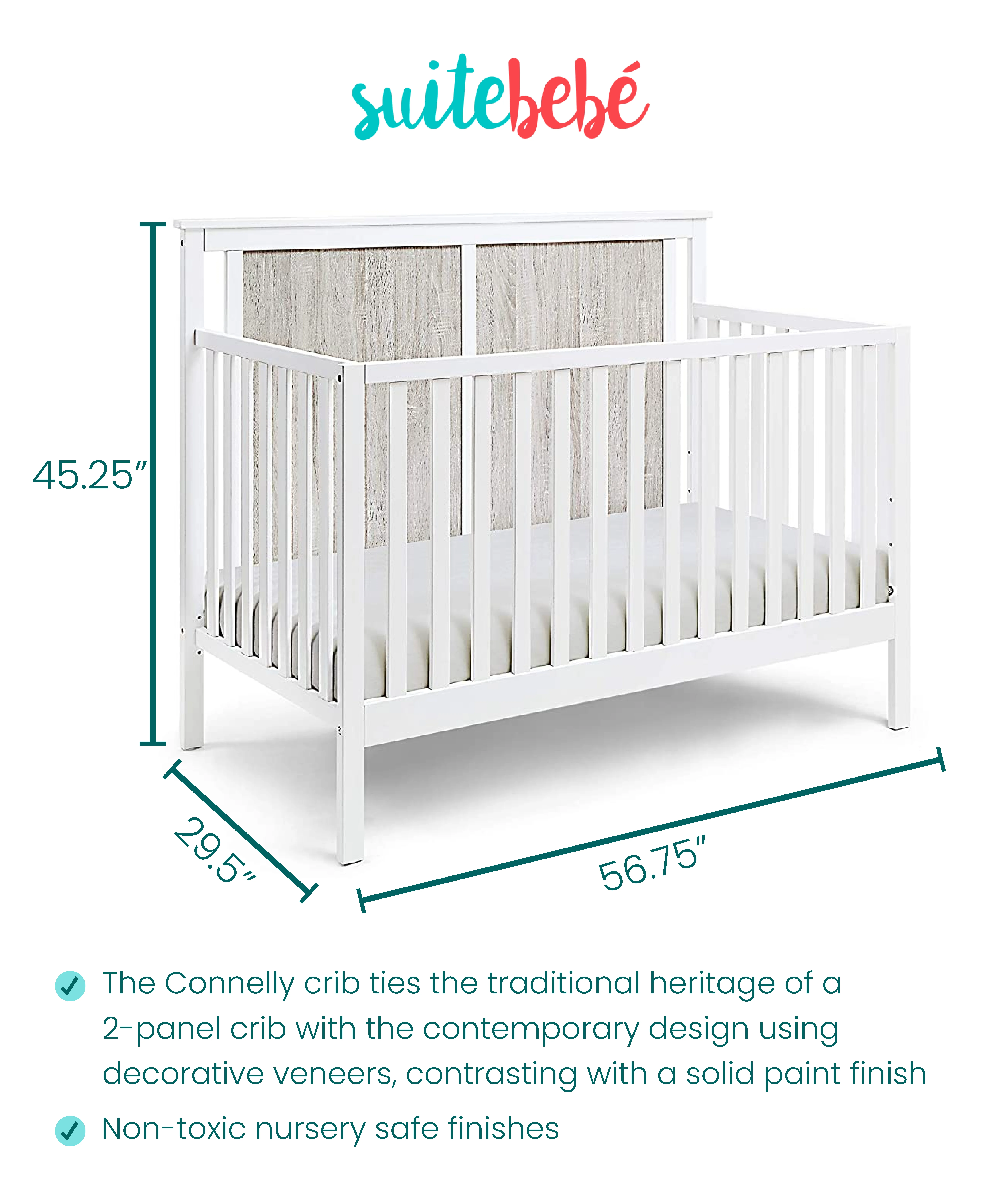 Suite Bebe Connelly Changing Table in White Finish