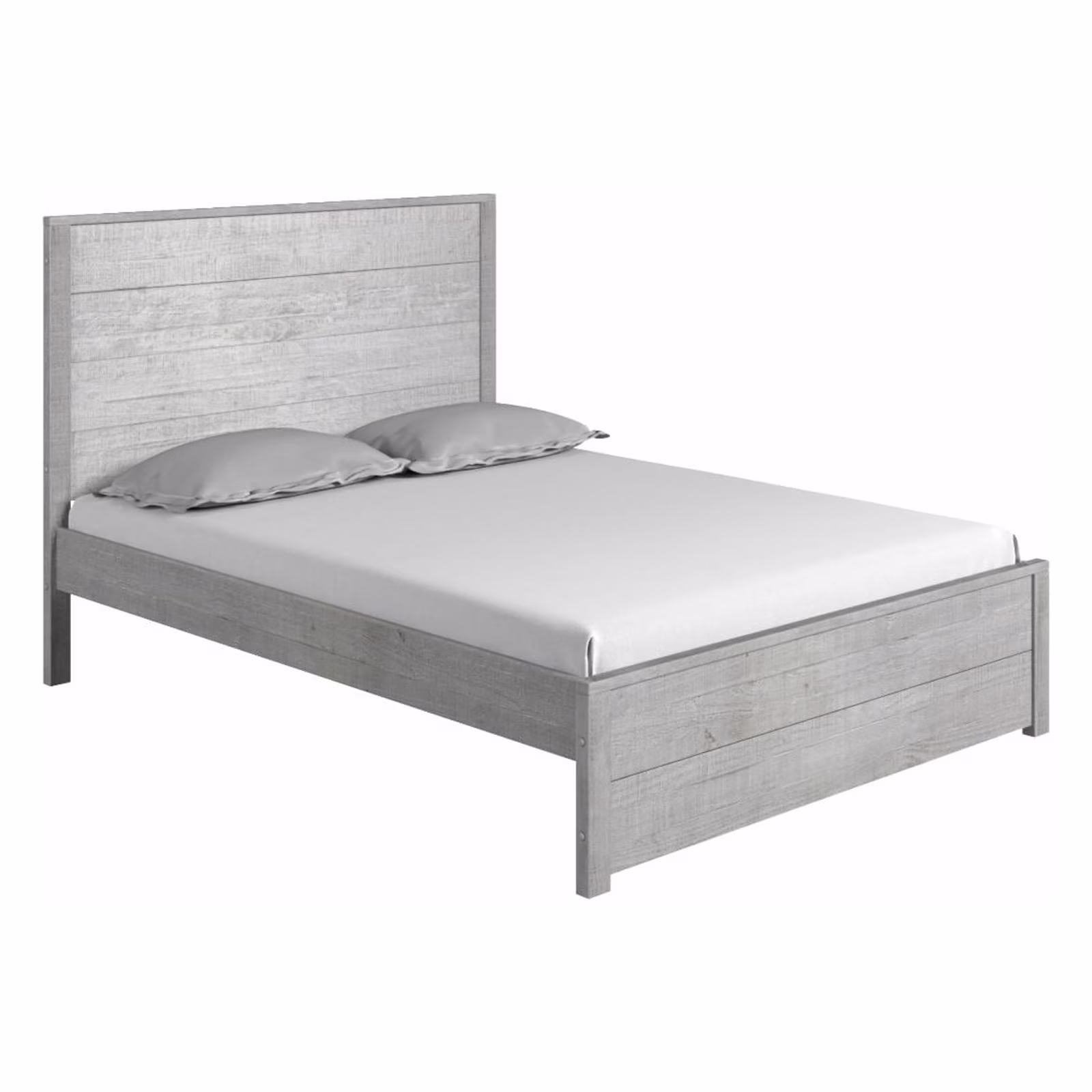 Hampton Solid Wood Bed Queen Size - Coastal White Finish