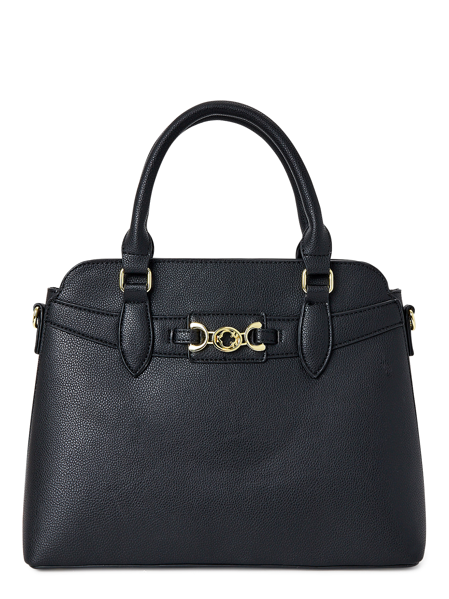 C. Wonder Women’s Adult Naomi Caviar Textured Satchel Bag Black