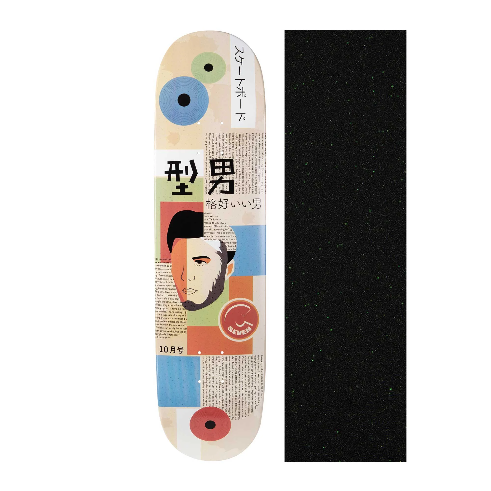 Cal 7 Graphic Skateboard Deck with Grip Tape | Canadian Maple | 7.75 Inch (Charleston)