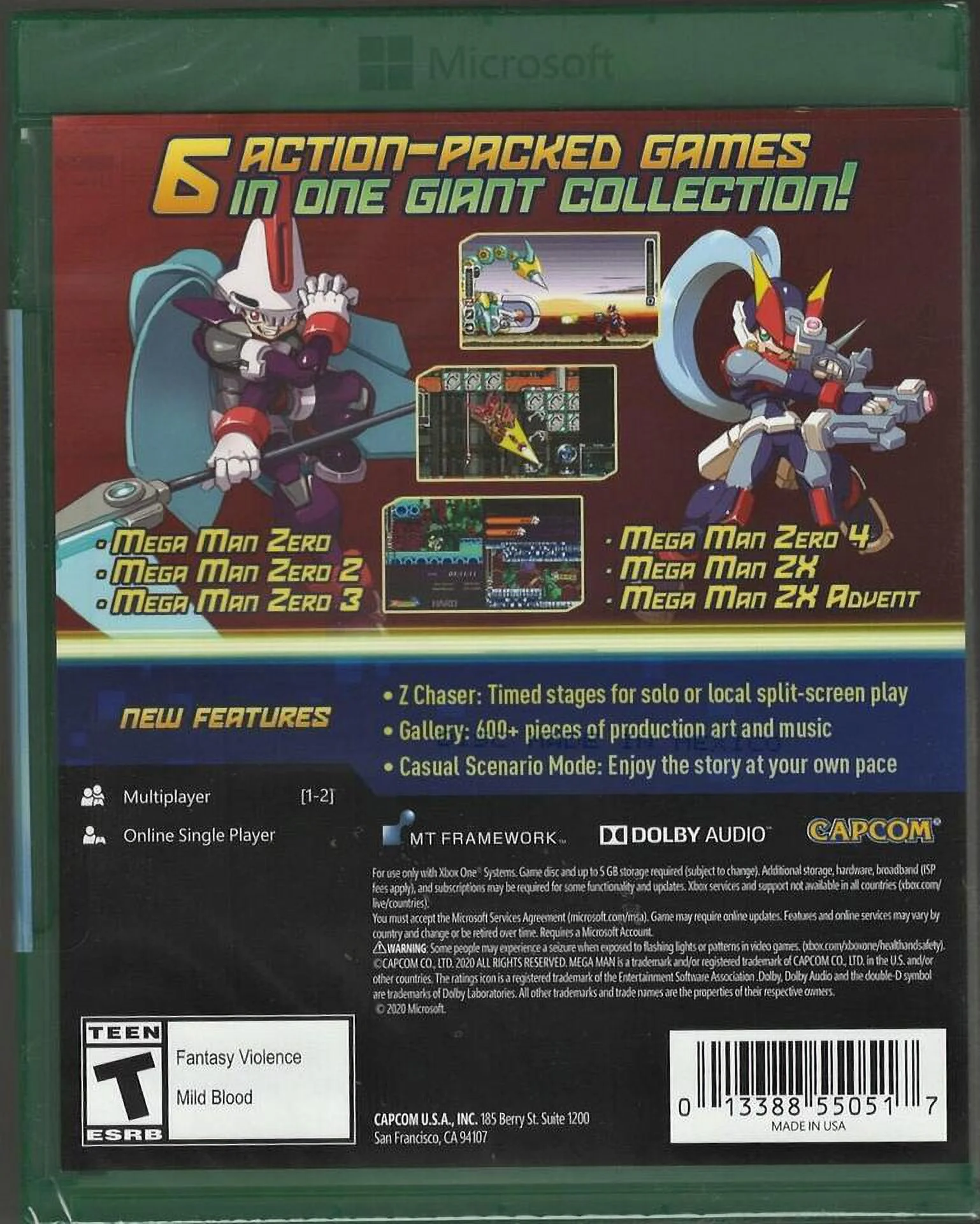 Mega Man Zero/ZX Legacy Collection Xbox One (Brand New Factory Sealed US Version