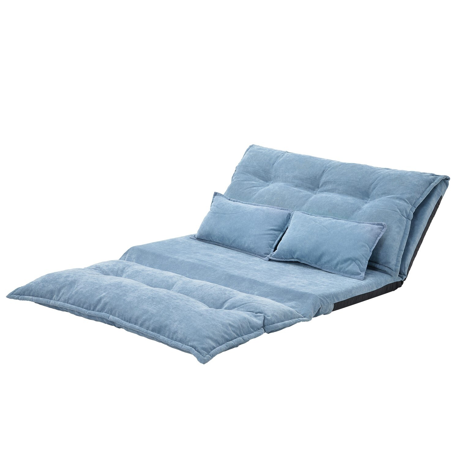 Home Adores Adjustable Legless Sofa Day Bed with Soft Pillows