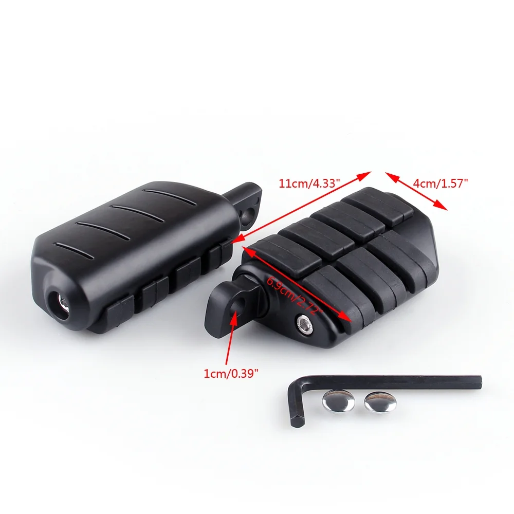 7963 Dually Footpegs For Harley Softail Sportster Dyna Glide Fat Boy Road King Black