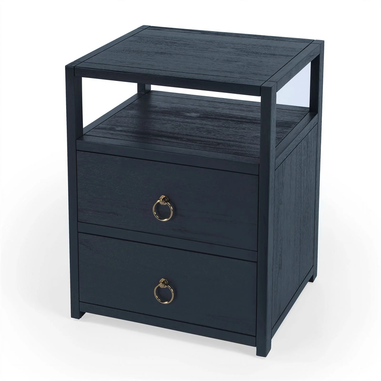 Home Square 3-Piece Set with Dresser and 2 Nightstands in Navy Blue