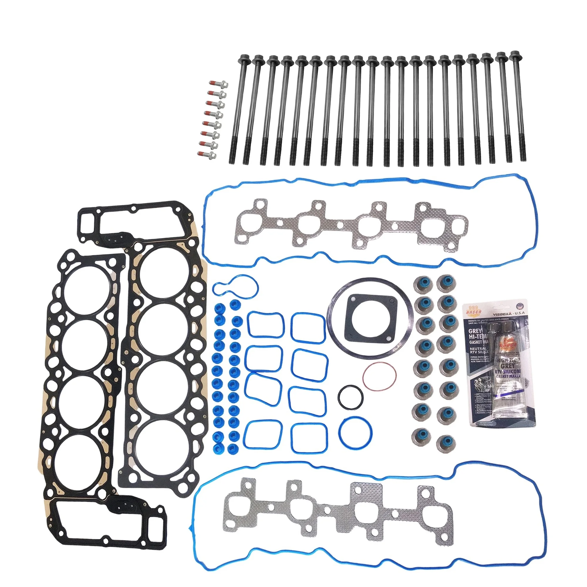 MLS Cylinder Head Gasket Set w/Head Bolts For 1999-2003 Dodge Jeep 4.7L V8