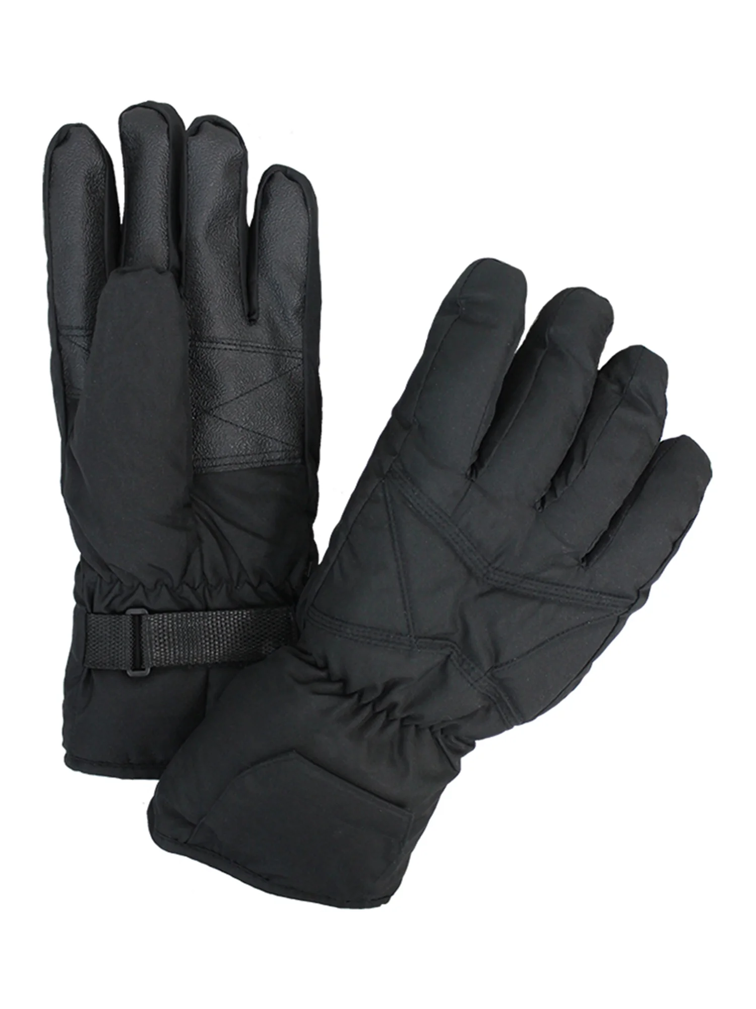 Mens Black Thermal Fleece Battery Heated Winter Gloves