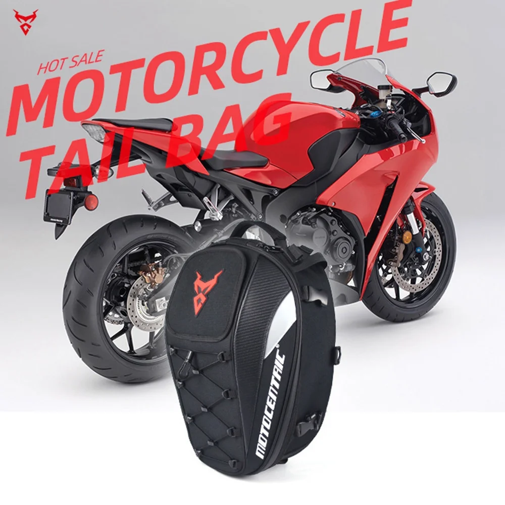 Motorcycle Rear Bag Back Seat Bag Tail Bag Multifunction Shoulder Stocked Pack