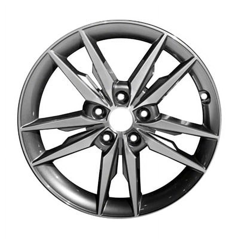 KAI 18 X 7.5 Reconditioned OEM Aluminum Alloy Wheel, Machined With Dark Charcoal Accents, Fits 2015-2017 Hyundai Sonata
