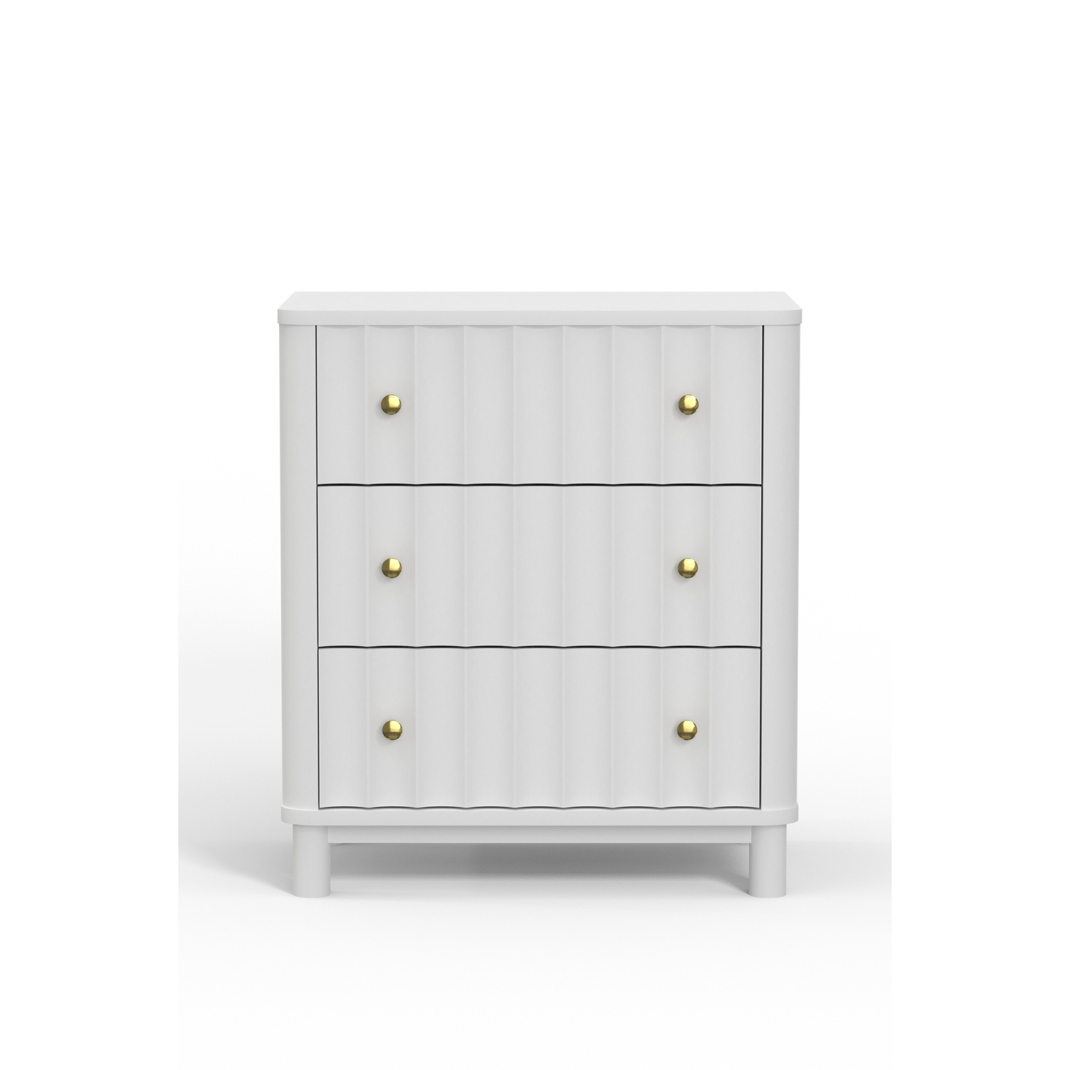 Alpine Furniture Stapleton 3 Drawer Small Chest in White
