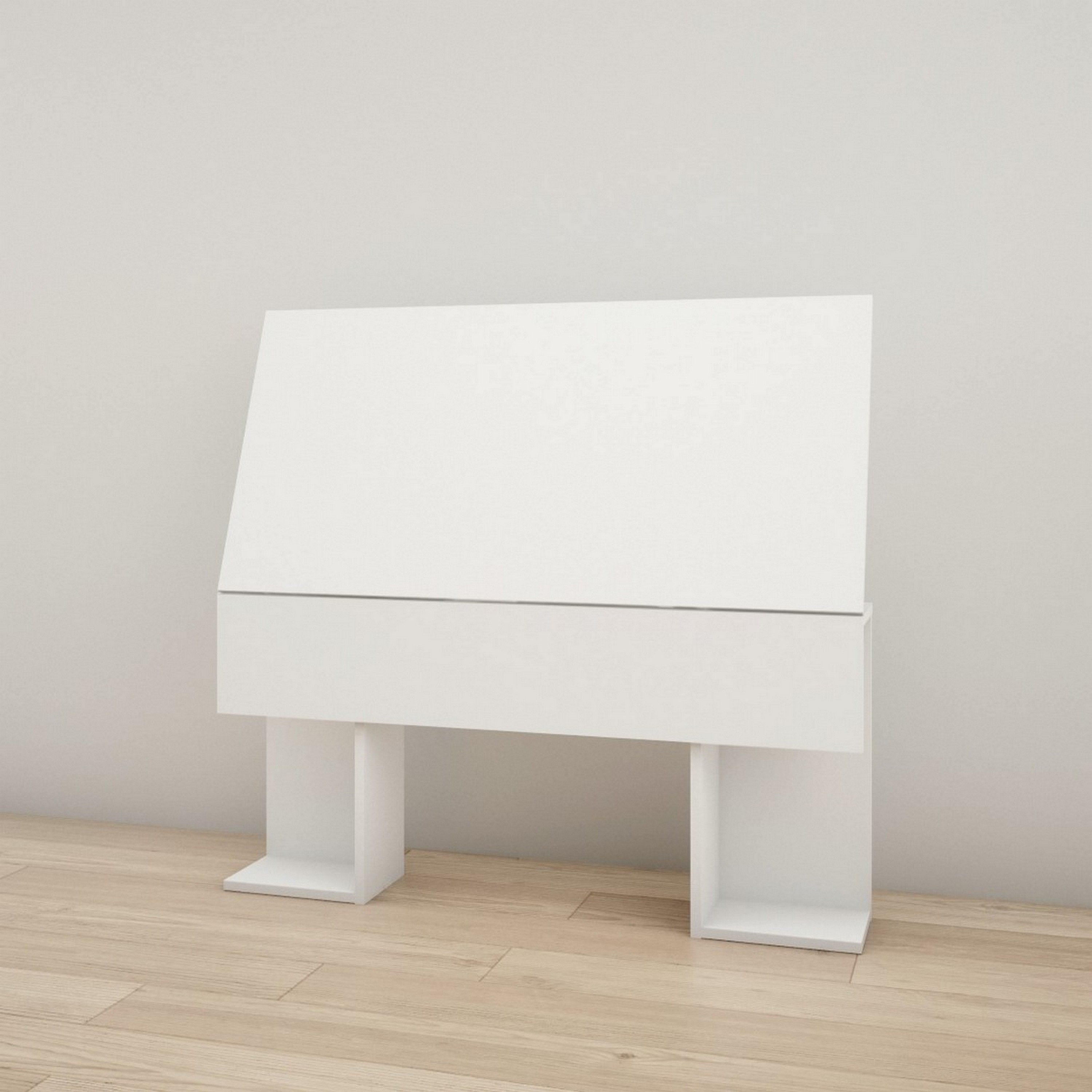 Nexera Blvd Storage Panel Headboard in White-Twin