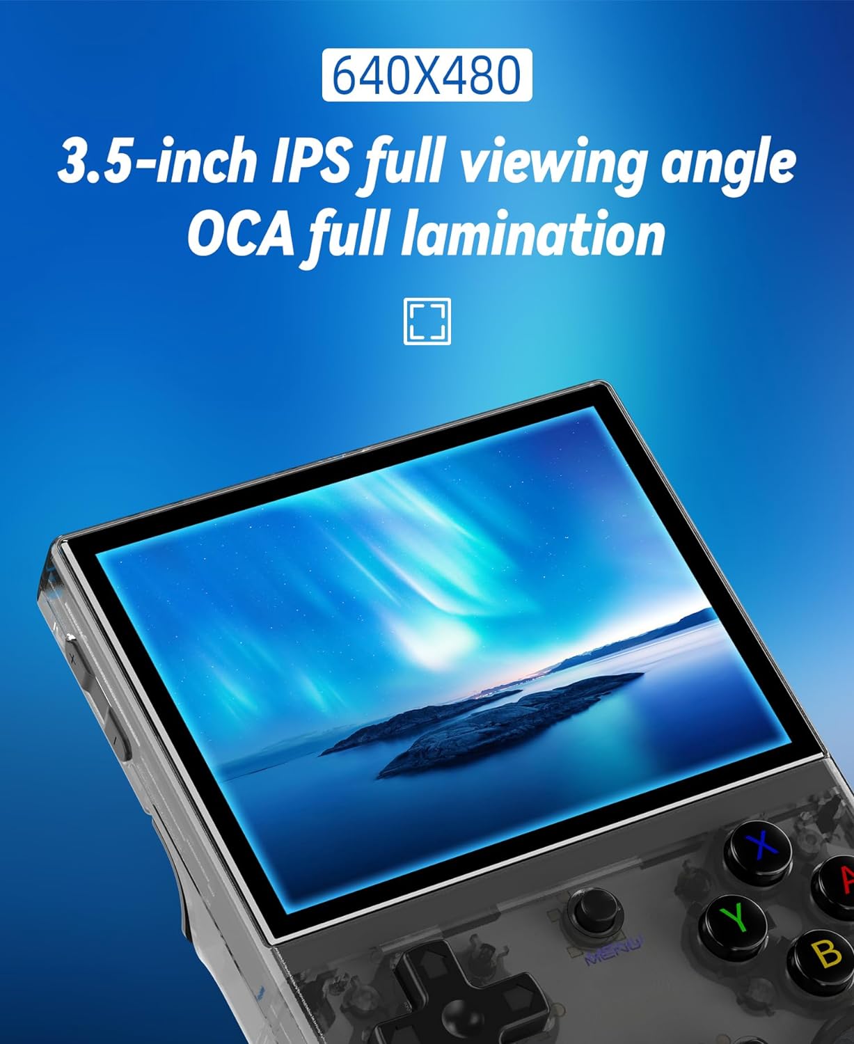 RG35XX Plus Retro Video Handheld Game Console,Linux System 3.5 in IPS Screen Built-in 64G TF Card Preinstalled 5500 Classic Games,Support HDMI TV Output 5G WiFi Bluetooth 4.2 (Black)